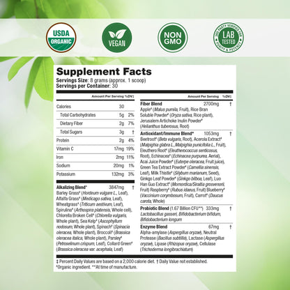 Super Greens Daily Greens Superfood Powder - Certified USDA Organic Green Powder Nested NaturalsUS supplements