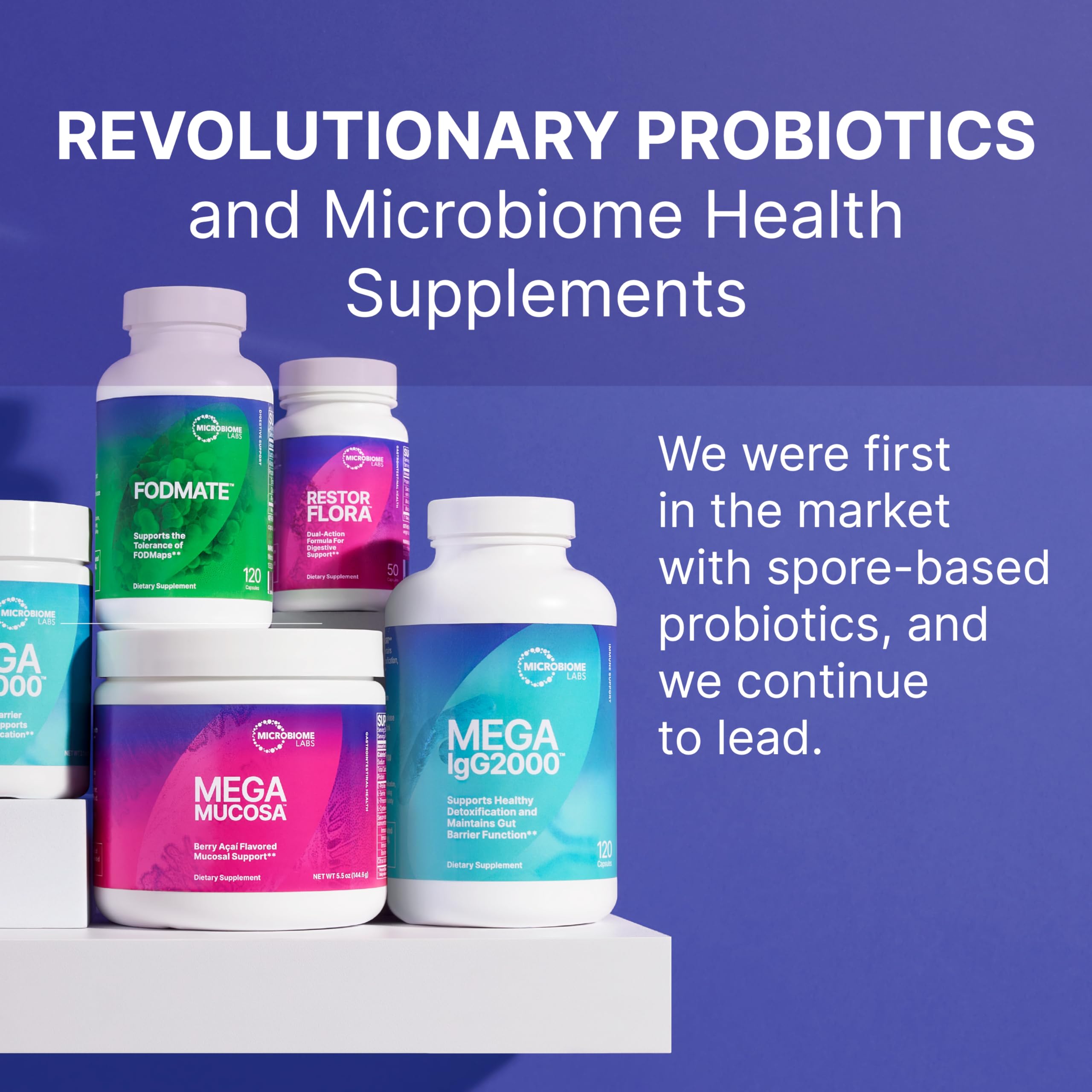 Microbiome Labs RestorFlora - Men's & Women's Probiotics for Digestive Health & Gut Reset - Spore Based Saccharomyces Boulardii Probiotics