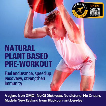 2before Blackcurrant I All Natural Vegan Pre Workout, with 120mg Caffeine I Clean Energy 2beforeUS supplements