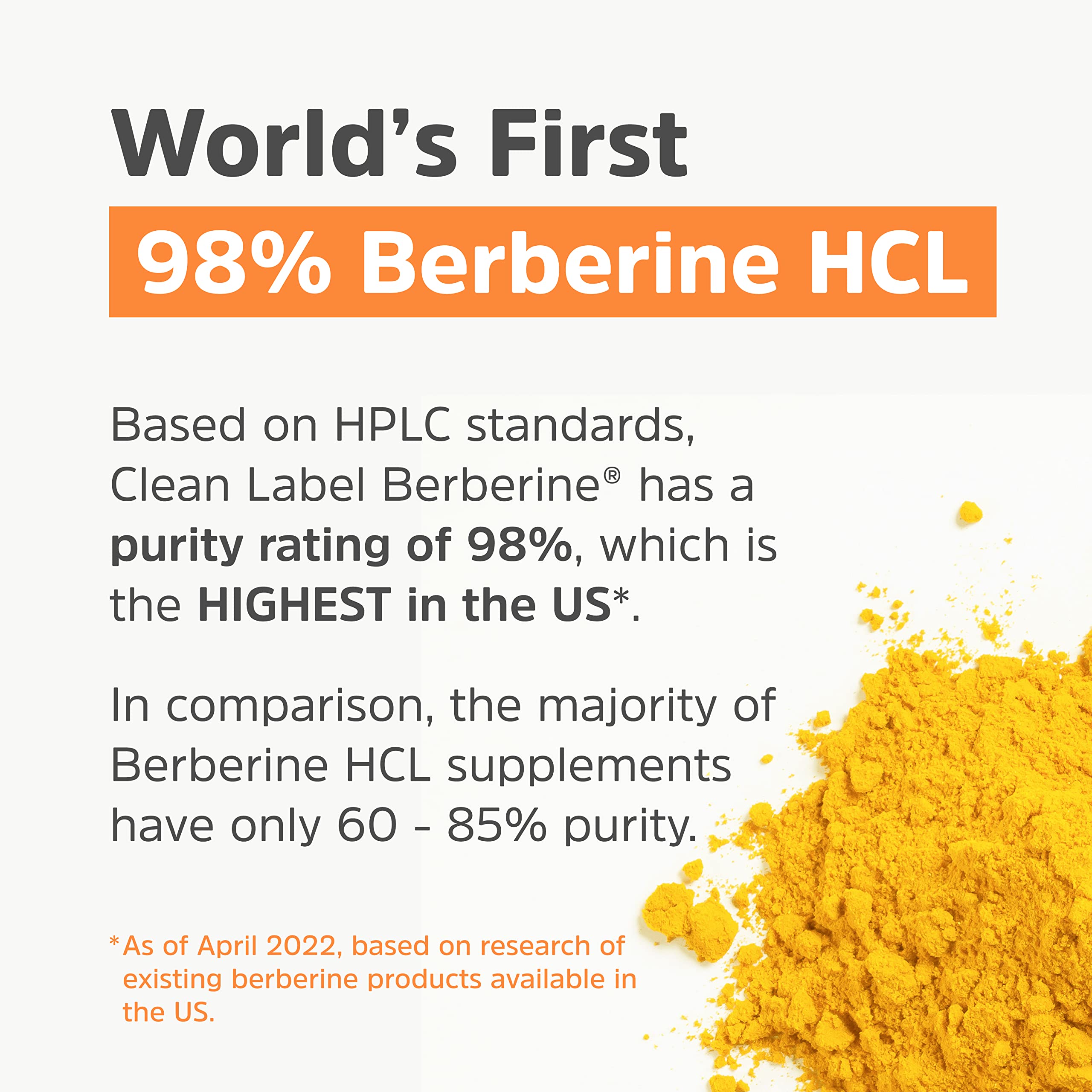 Clean Label Berberine Supplement 1500mg - Ultra Pure 98% Berberine HCl, Highest Purity Physician's Healthy AlternativesAu supplements