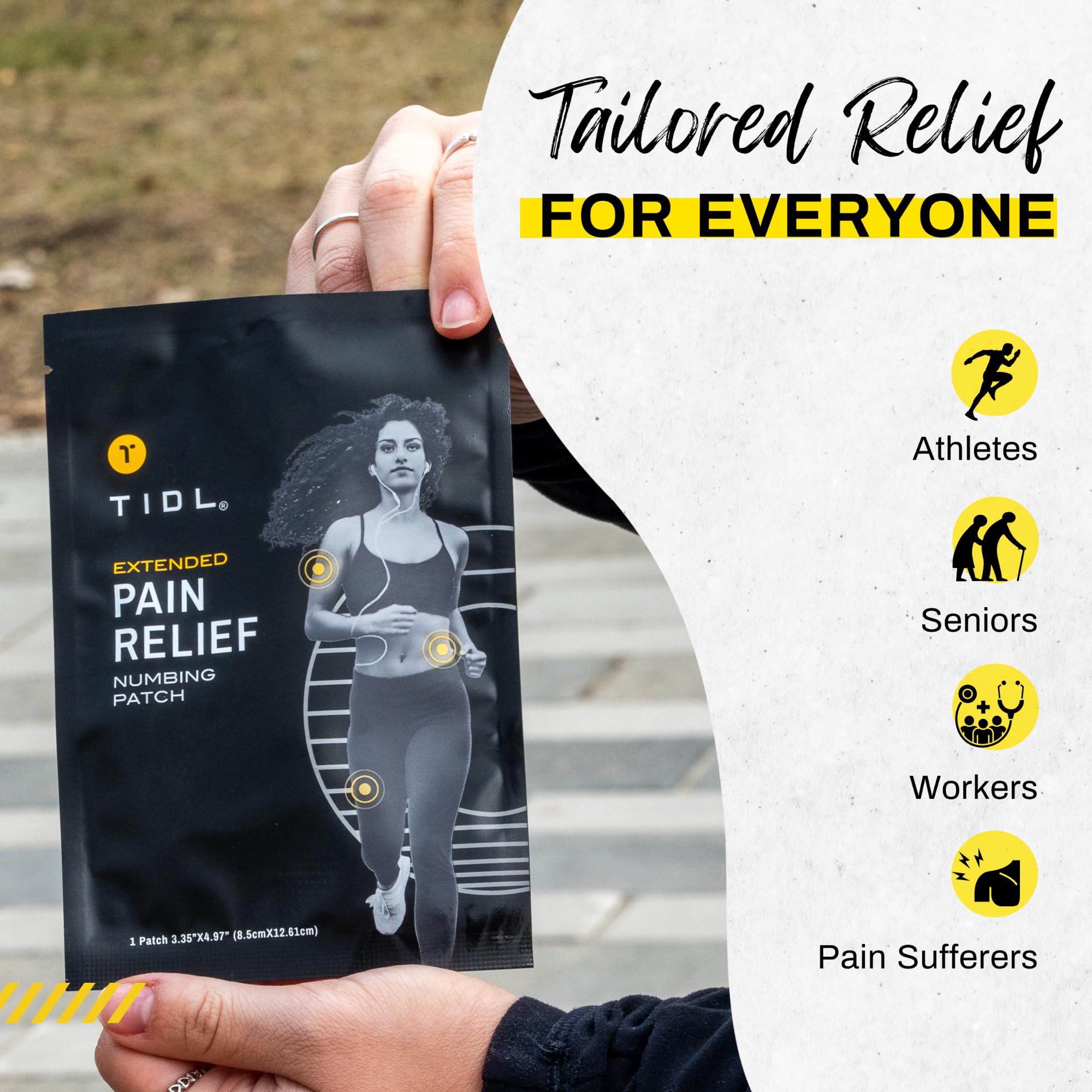 TIDL Recovery Patches, 20 Count, Maximum Strength for Targeted Back Pain, Joint & Muscle Pain Relief, Immediate Numbing & Soothing, Non-Stick Adhesive for Easy Application & Removal TIDLAu supplements