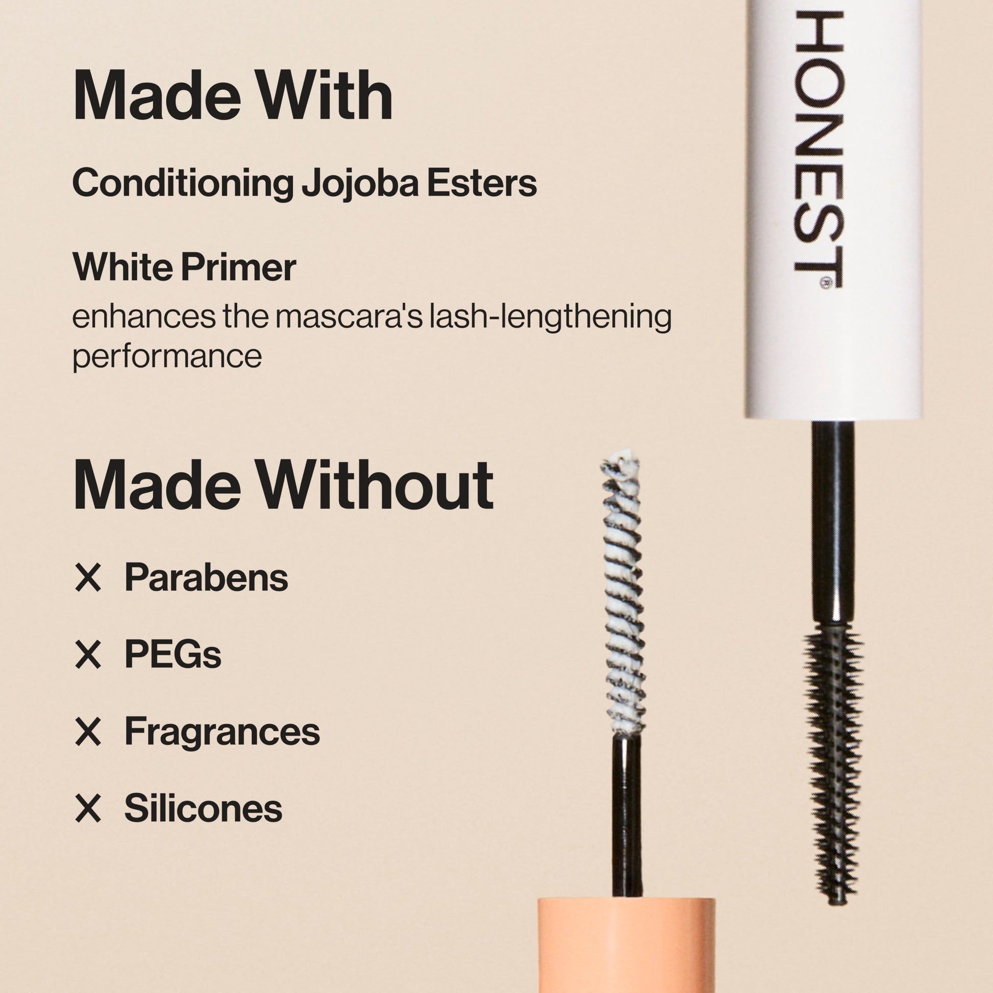Honest Beauty 2-in-1 Extreme Length Clean Mascara + Lash Primer | Lengthening + Volumizing | Cruelty Free + Safe for Sensitive Eyes | Black, .27 fl oz Honest BeautyAu supplements