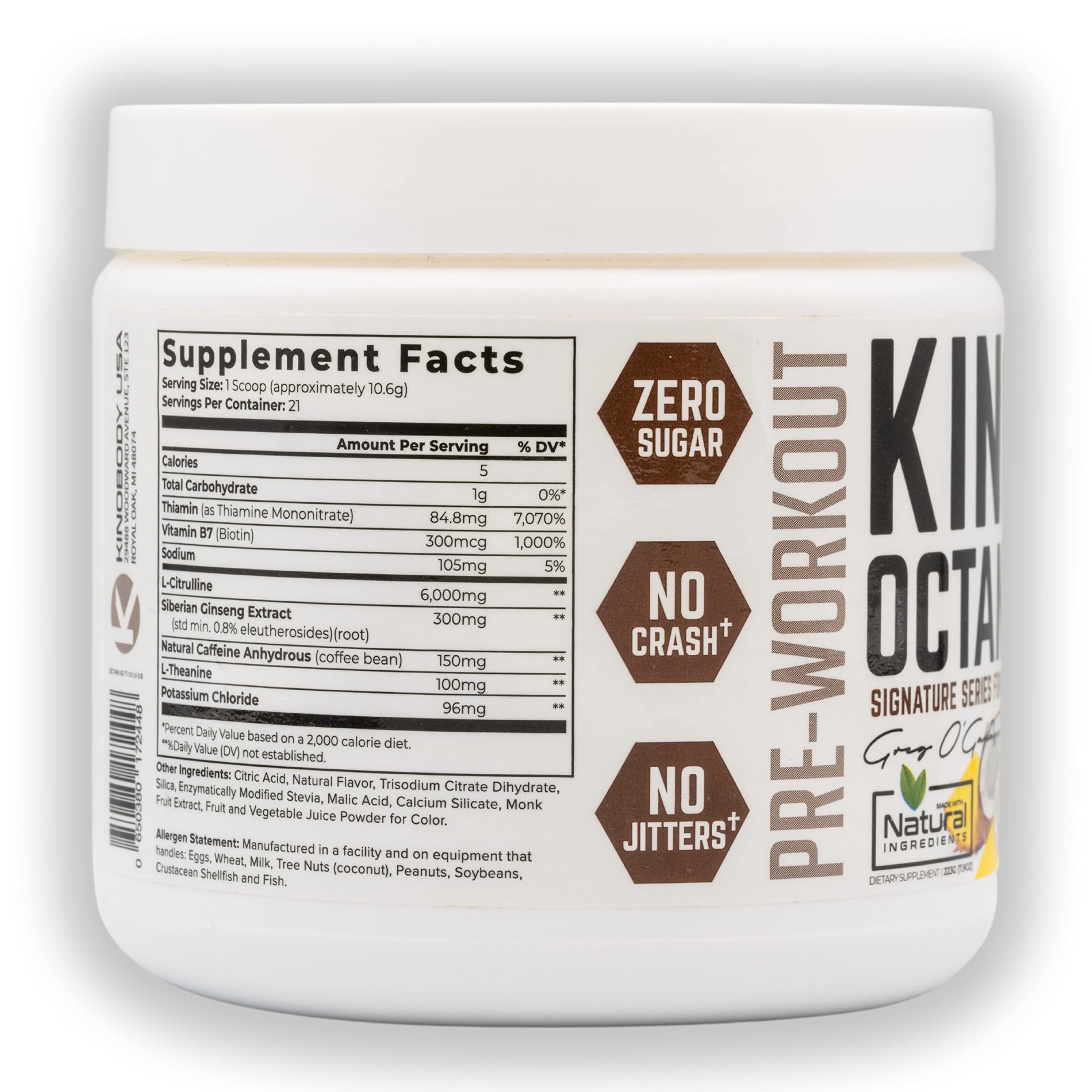 KINOBODY Kino Octane Pre-Workout Supplement Powder for Men and Women, Elevated KINOBODYAu supplements