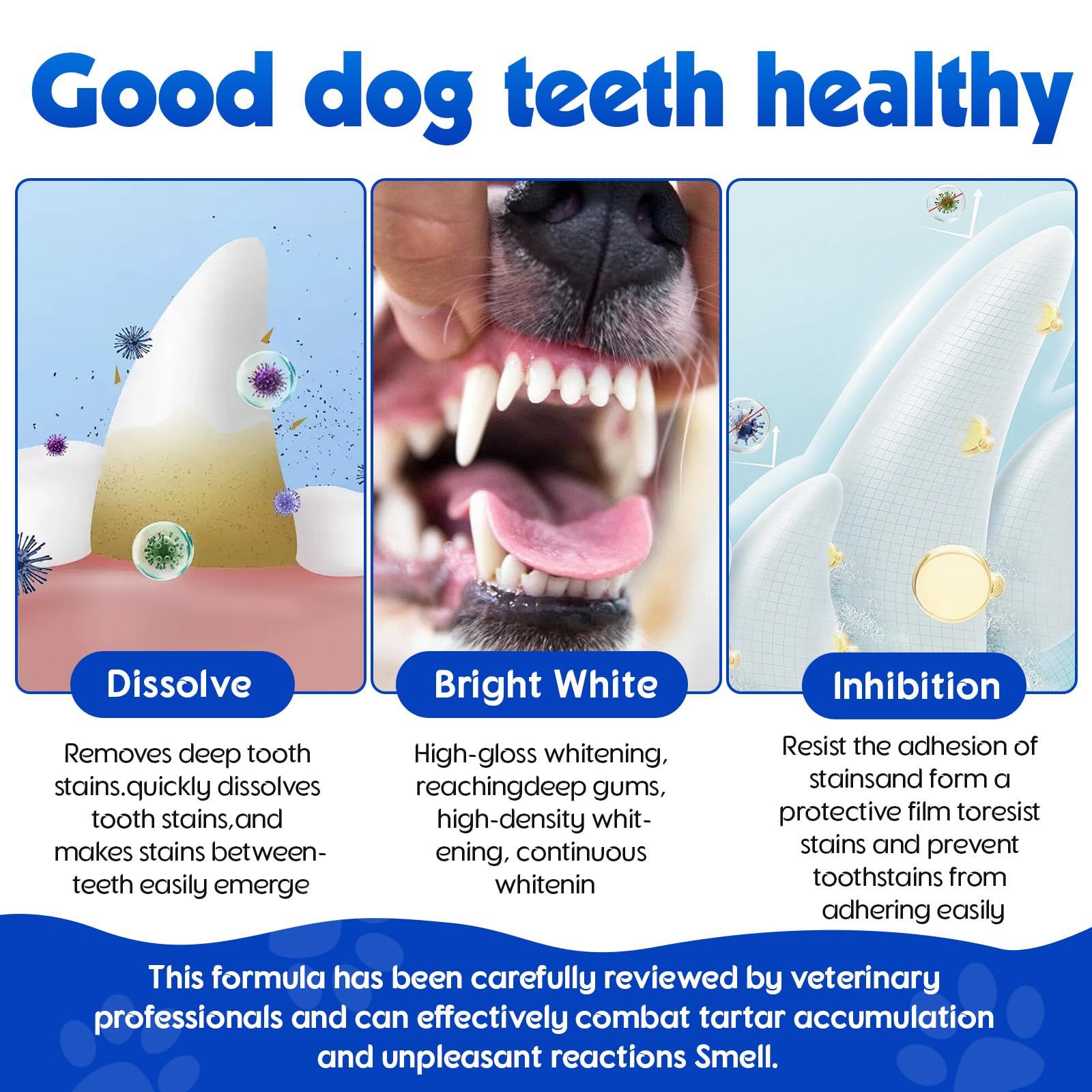 Dog Teeth Cleaning Powder - Dental Powder for Dogs Teeth - Plaque Removal - Supports Gum Health - Tartar Remover with Natural Herb Blend and Postbiotics 30 Day Supply - Mint Flavor ARMOYAAu supplements