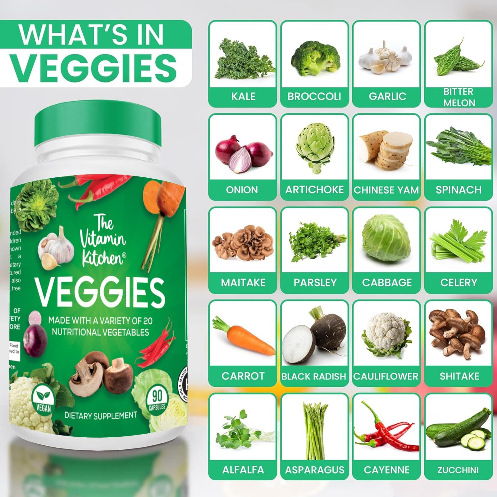 The Vitamin Kitchen Fruit and Veggie Supplements-90 Fruits, 90 Veggies Capsules The Vitamin KitchenAu supplements