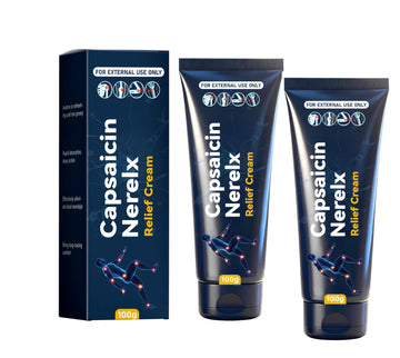 Capsaicin Nerex Relief Cream with Arnica, Menthol, MSM and Glucosamine for Body Joint Areas, Feet, Hands, Legs, Muscles, Joints, and Waist, 100g (2PACKS) bigyuanAu supplements