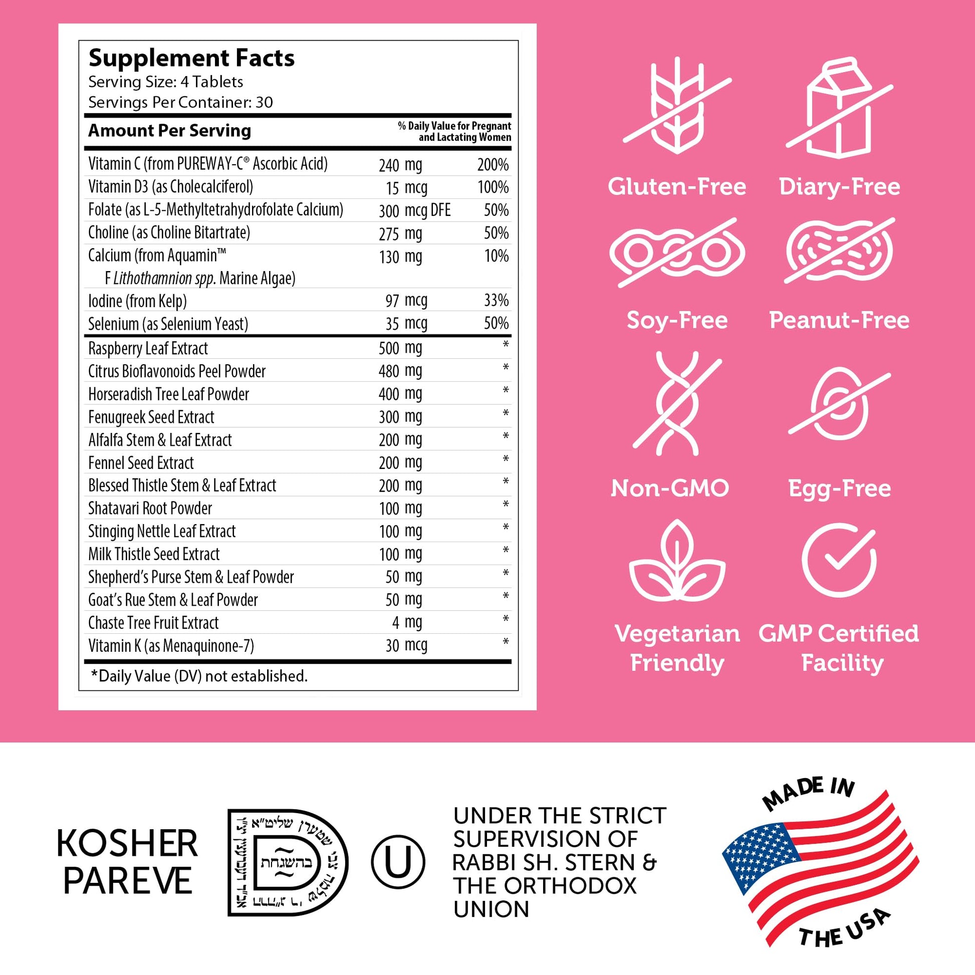Zahler Postnatal Flow for Advanced Lactation Support, Breastfeeding + Postnatal Support, 120 Tablets. ZahlerAu supplements