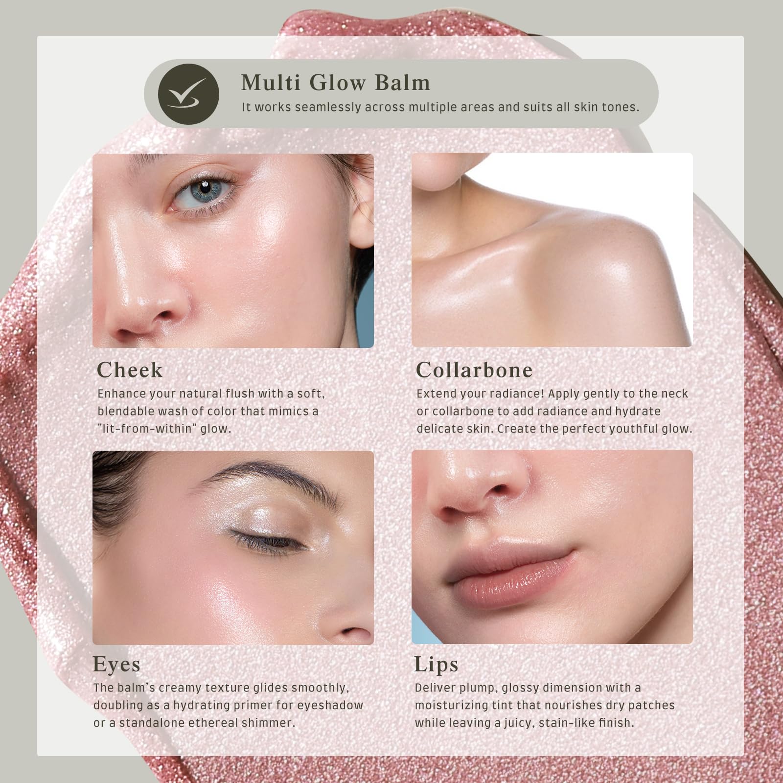 bayfree Multi Glow Balm, Cream Blush for Cheeks, Blush Balm Face Makeup, Radiant Finish, Hydrating, Creamy, Lightweight & Blendable Color, Face Makeup 0.63 Oz bayfreeAu supplements