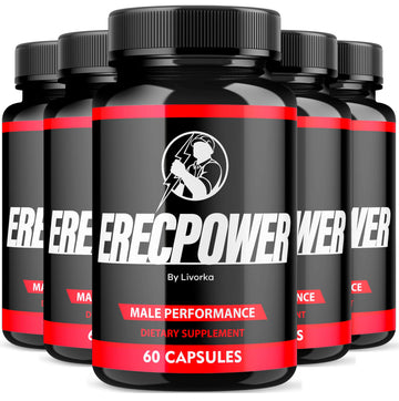 LIVORKA Erecpower Multivitamin Male Performance Capsules for Mens Health, Advanced Formula - 300 Capsules (5 Month Supply) - Pack of 5 LIVORKAUS supplements