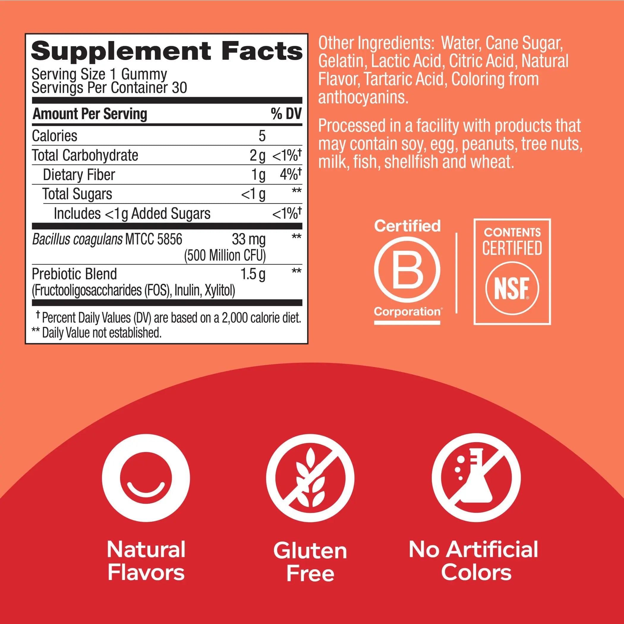 OLLY Kids Immunity Gummy, Immune Support, Wellmune, Elderberry, Vitamin C, Zinc & Probiotic + Prebiotic Gummy, Digestive Support and Gut Health, 500 Million CFUs, Fiber OLLYAu supplements