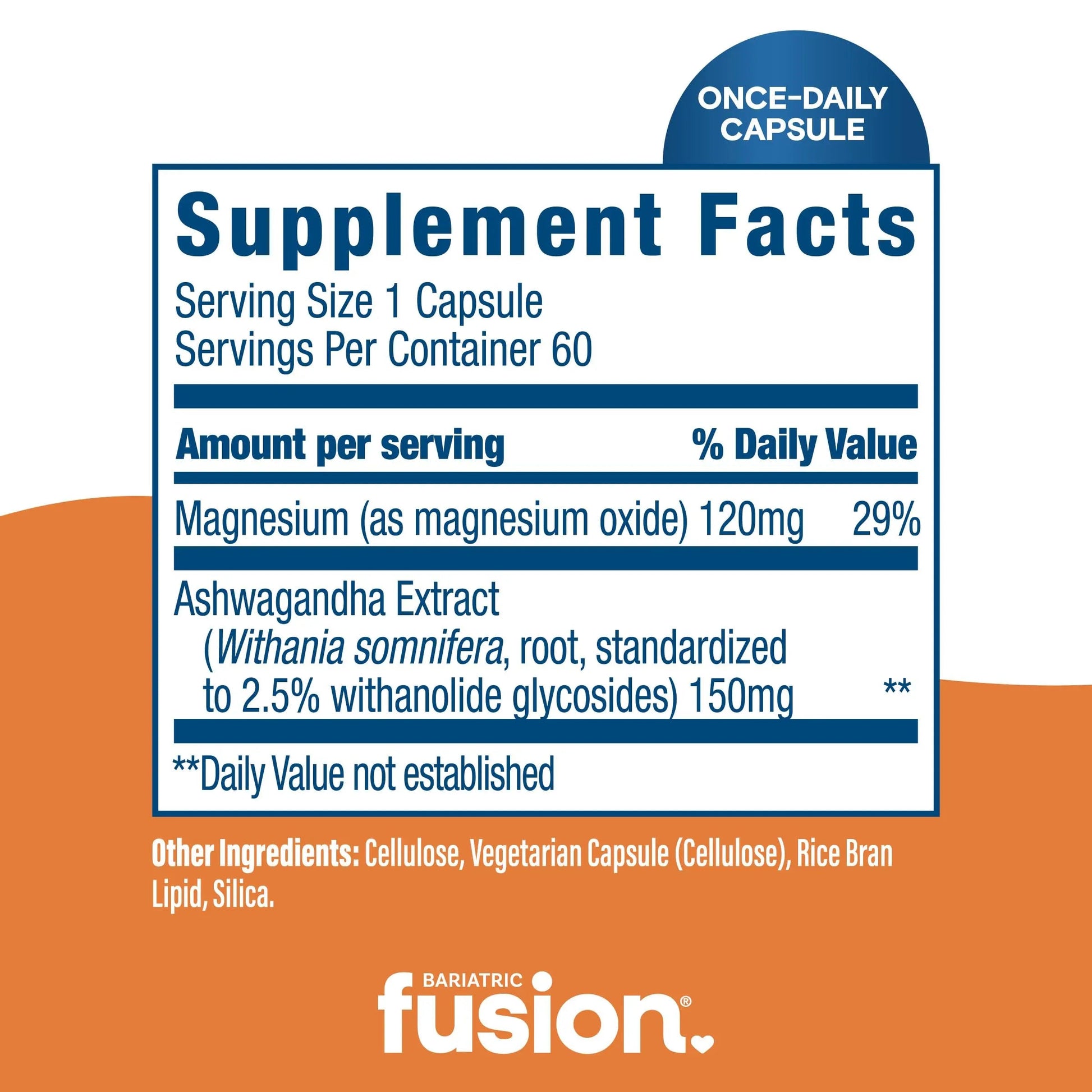 Bariatric Fusion Stress Support* | Vegan Supplement with Magnesium and Ashwagandha | Daily Vitamin for Women and Men | Bariatric FusionAu supplements
