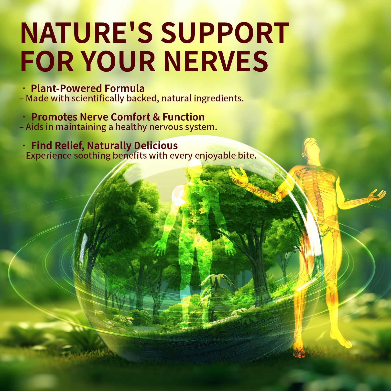 Sugar Free Neuropathy Support Gummies for Nerve – Enhanced Nerve Health, Regeneration, Cognitive Support with Vitamin B1, B6, B12, Magnesium, ALA, Turmeric, CoQ10 & More WarmbioderAu supplements