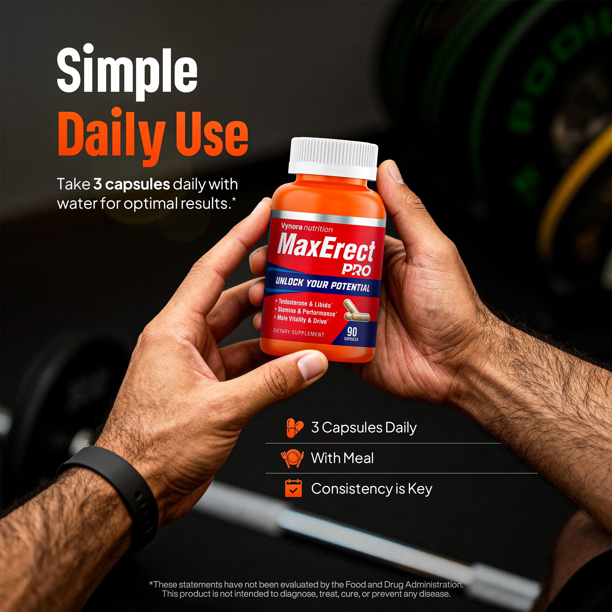 Max Erect PRO Male Enhancing Supplement Pills - Helps Promote Fast Acting Blood Flow for Men - Support Libido, Drive, Size, Performance, Growth, Testosterone, Energy, Stamina, Confidence - 30 Servings Vynora NutritionAu supplements