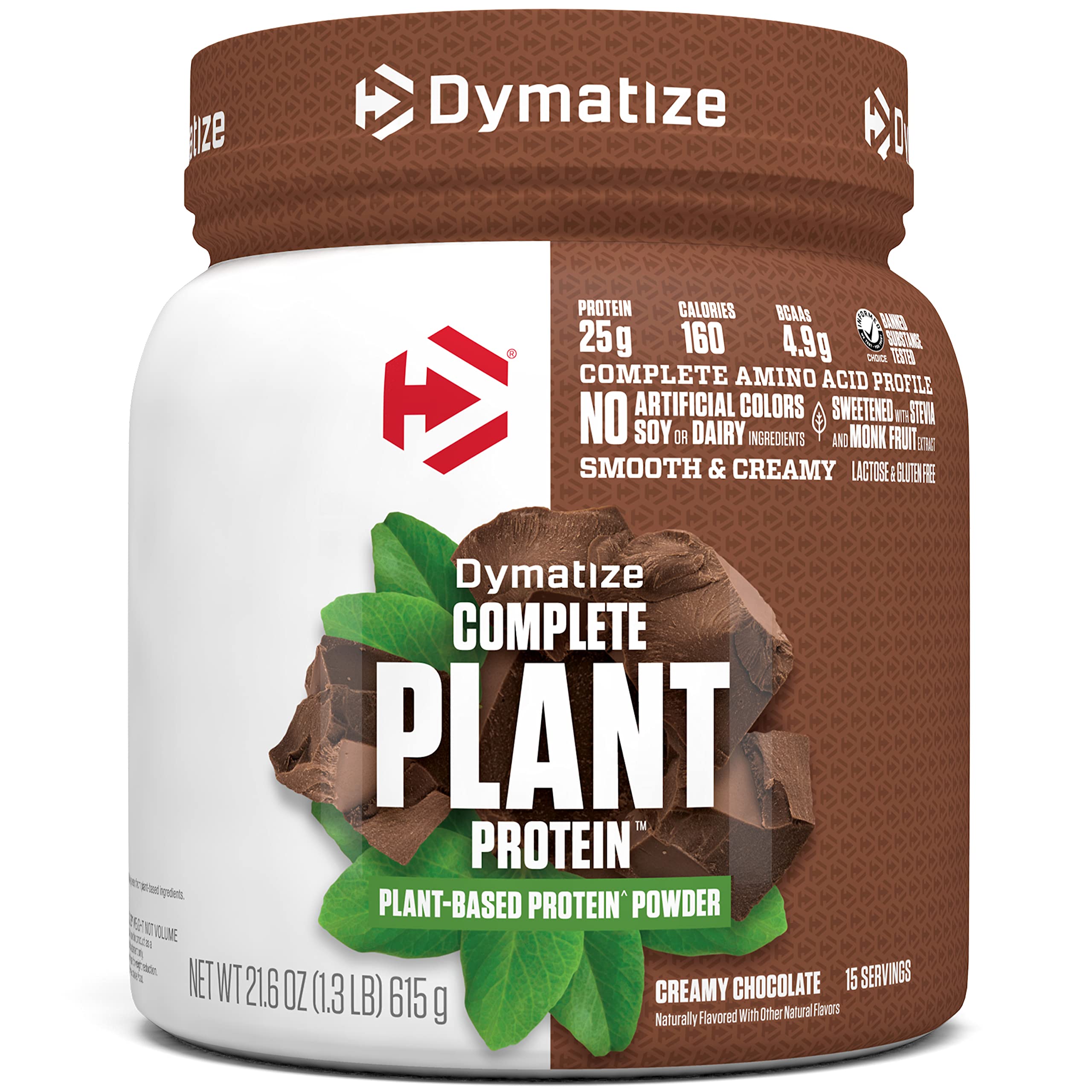 Dymatize Vegan Plant Protein, Creamy Chocolate, 25g Protein, 4.8g BCAAs, Complete DymatizeUS supplements