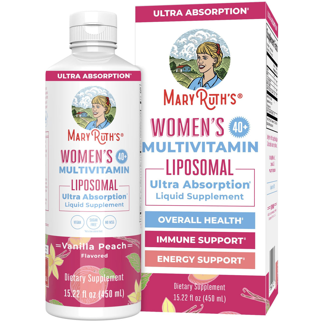 MaryRuth’s Multivitamin Liposomal for Women 40+ | Womens Multivitamin Liposomal | Immune Support Supplement | Menopause Supplement | Methylated Multivitamin | Vegan | Sugar Free | Non-GMO |15.22 Fl Oz MARYRUTH'SUS supplements