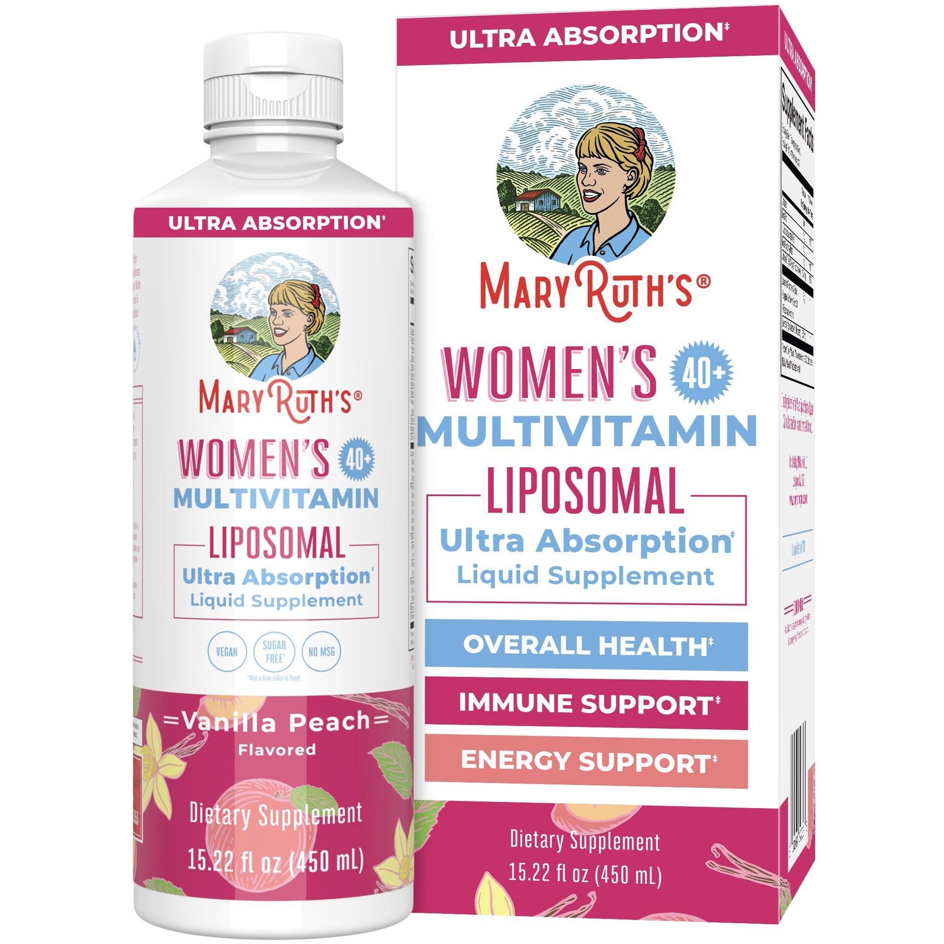 MaryRuth’s Multivitamin Liposomal for Women 40+ | Womens Multivitamin Liposomal | Immune Support Supplement | Menopause Supplement | Methylated Multivitamin | Vegan | Sugar Free | Non-GMO |15.22 Fl Oz MARYRUTH'SUS supplements