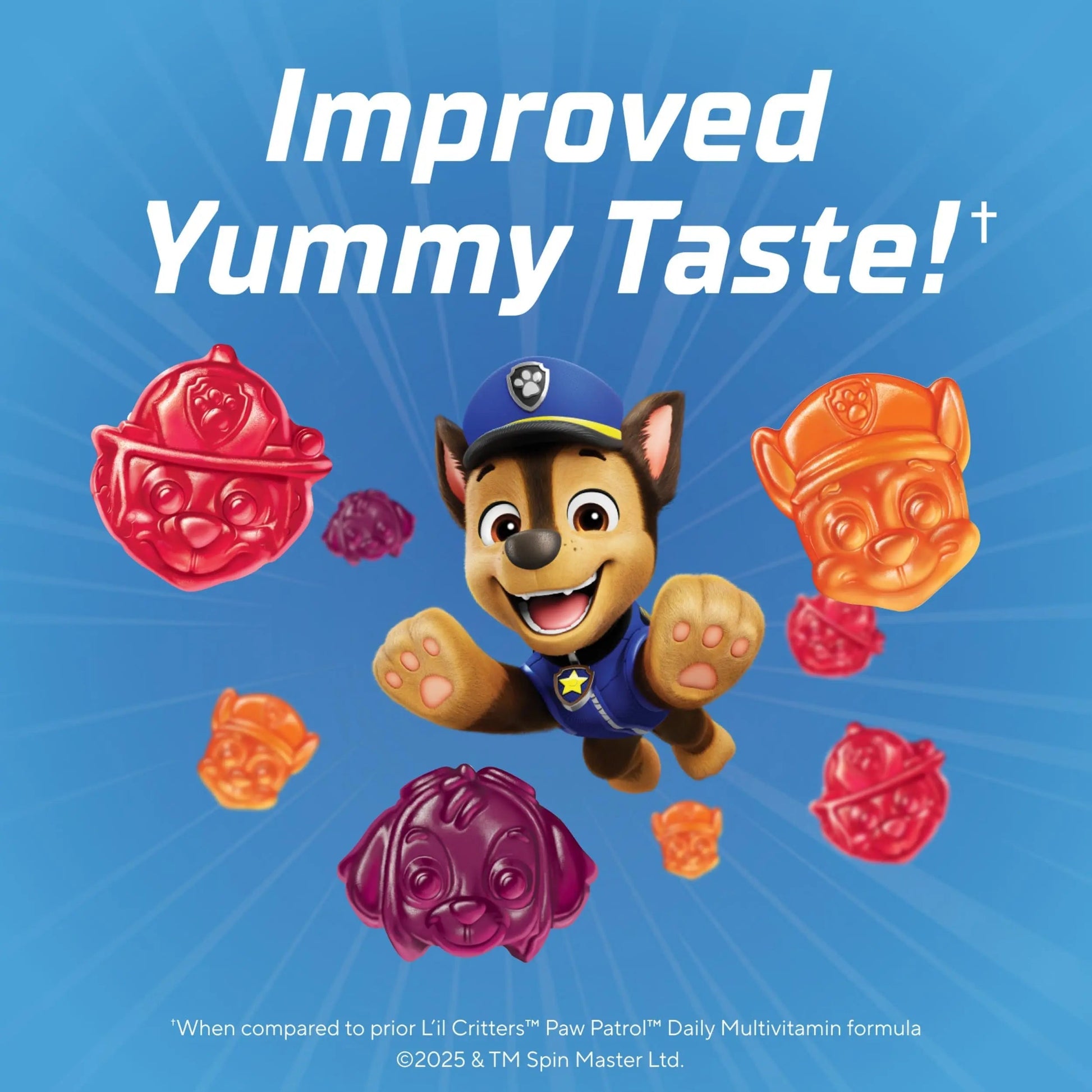 L’il Critters Paw Patrol Gummy Vites Daily Gummy Multivitamin for Kids, Vitamin C, D3 for Immune Support Cherry, Orange Lil CrittersAu supplements