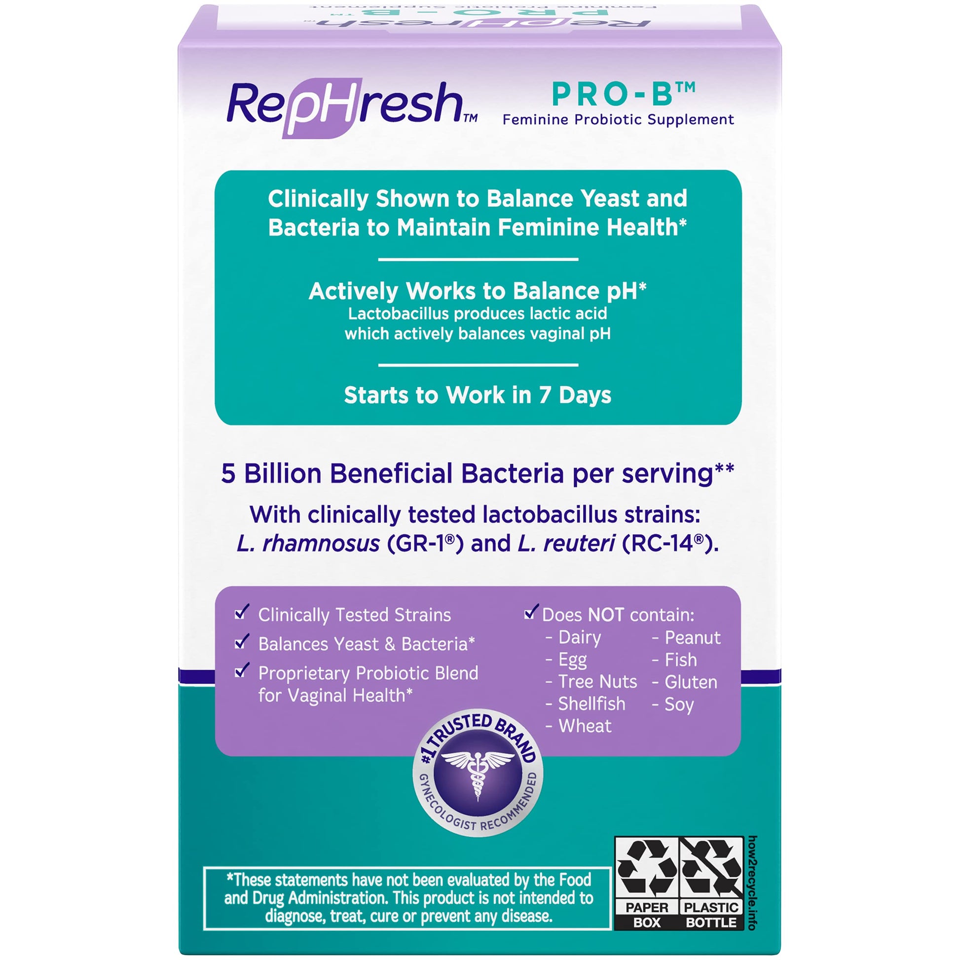 RepHresh Pro-B Probiotic Feminine Supplement RephreshAu supplements