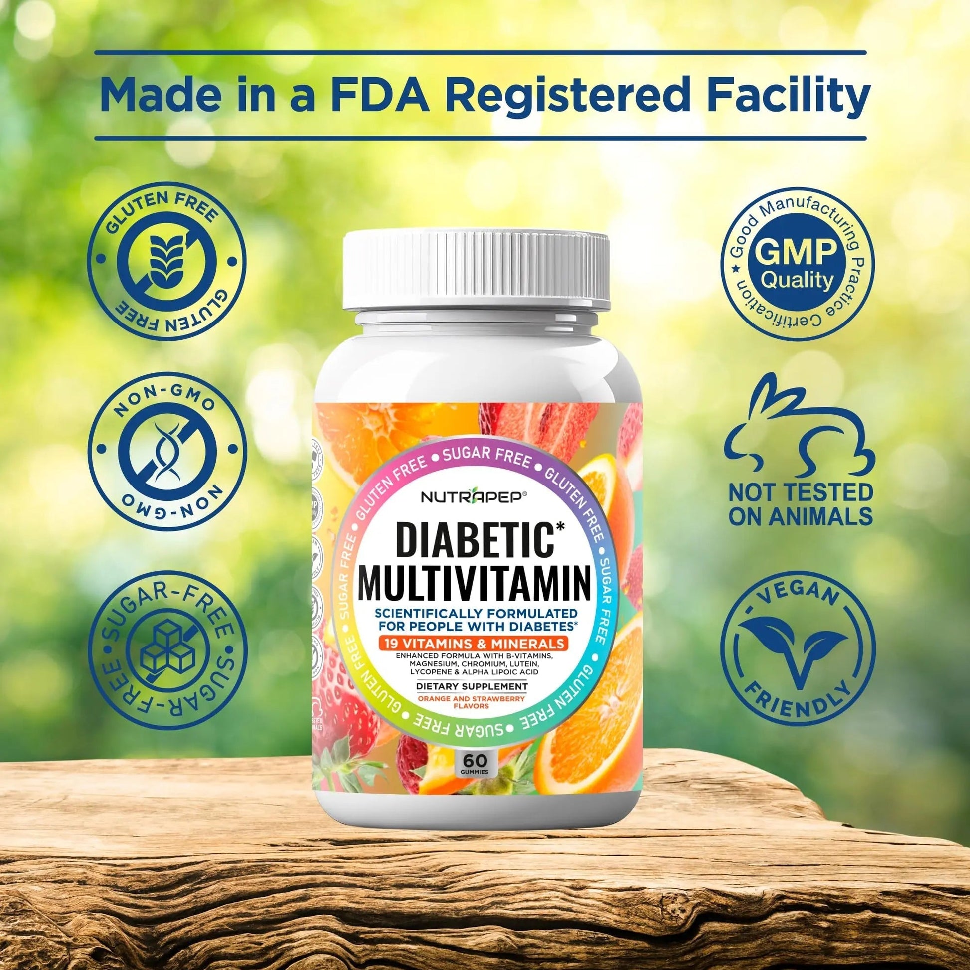 NutraPep Premium Multivitamin Chewable Gummies for Women & Men - Sugar-Free & Gluten Free Supplement Vitamins NutraPepAu supplements
