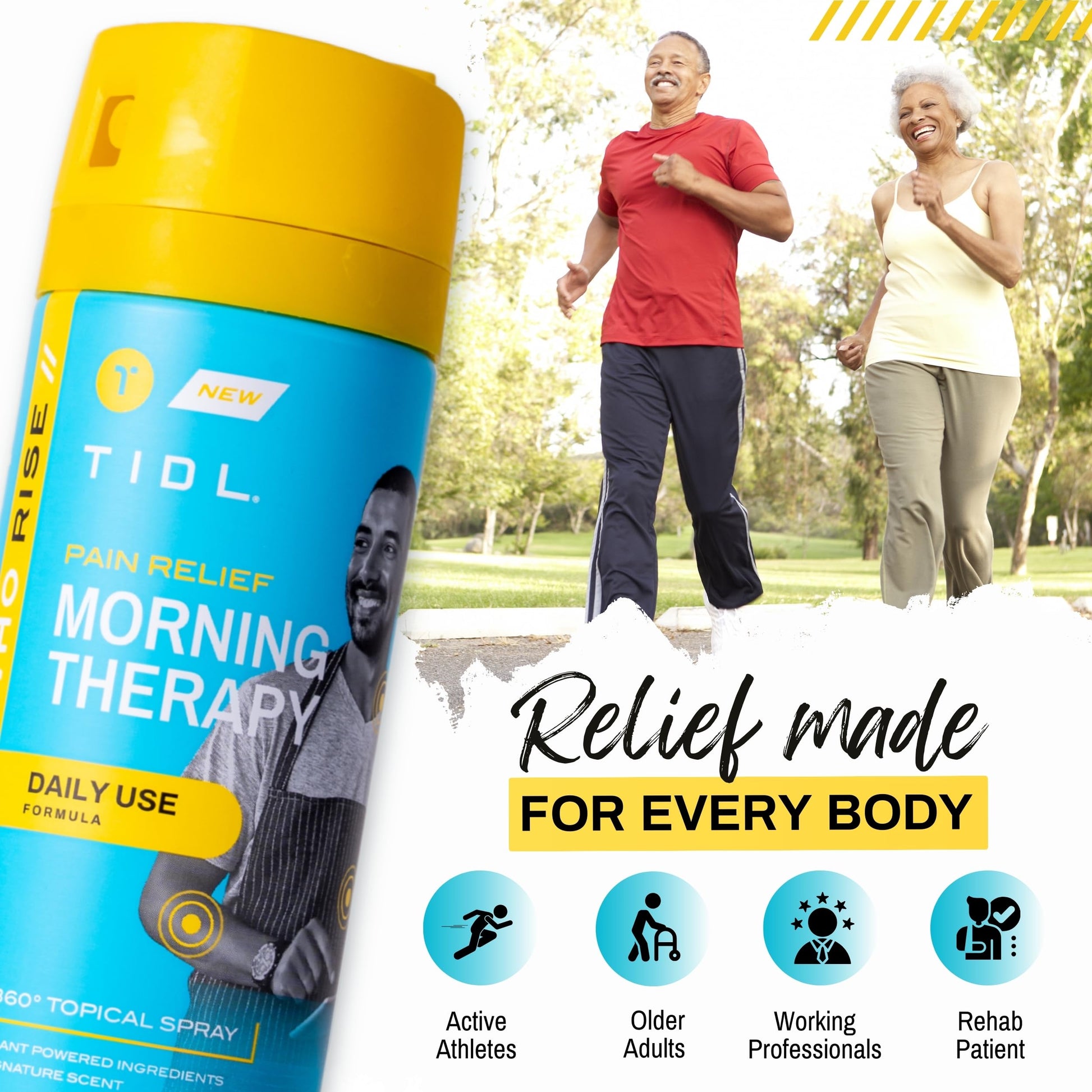 TIDL Pain Relief Spray, 3 Oz, Refreshing Morning Therapy for Muscle, Joint & Neck Pain Relief, Energizing, Plant-Based Menthol & Camphor Pain Reliever, Quick Drying Formula TIDLAu supplements
