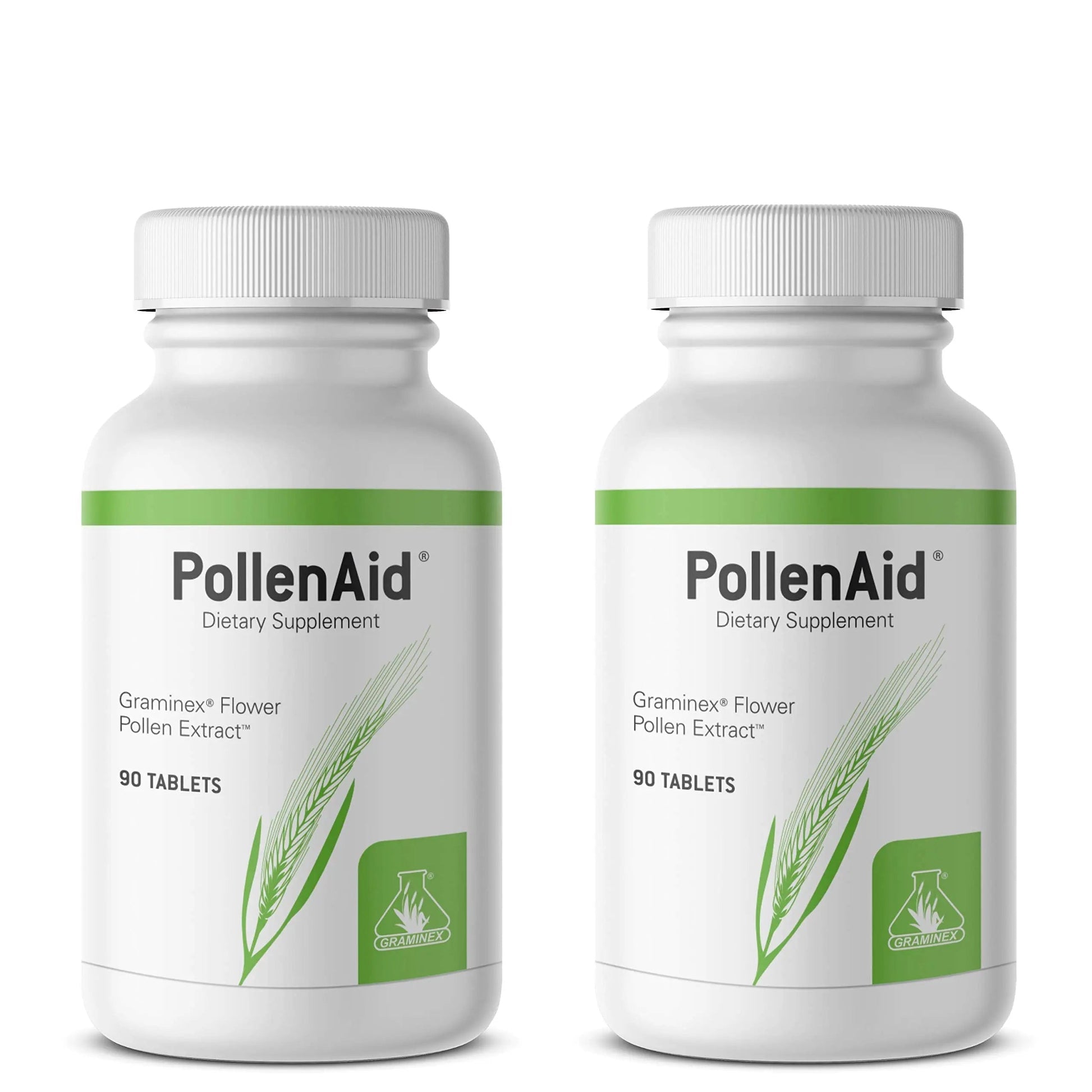 Graminex PollenAid Prostate Supplement: All Natural Prostate Support for Bladder Control & Urinary Tract Health, Rye Pollen Extract Made in USA, 90 Tablets (Pack of 2) GraminexAu supplements