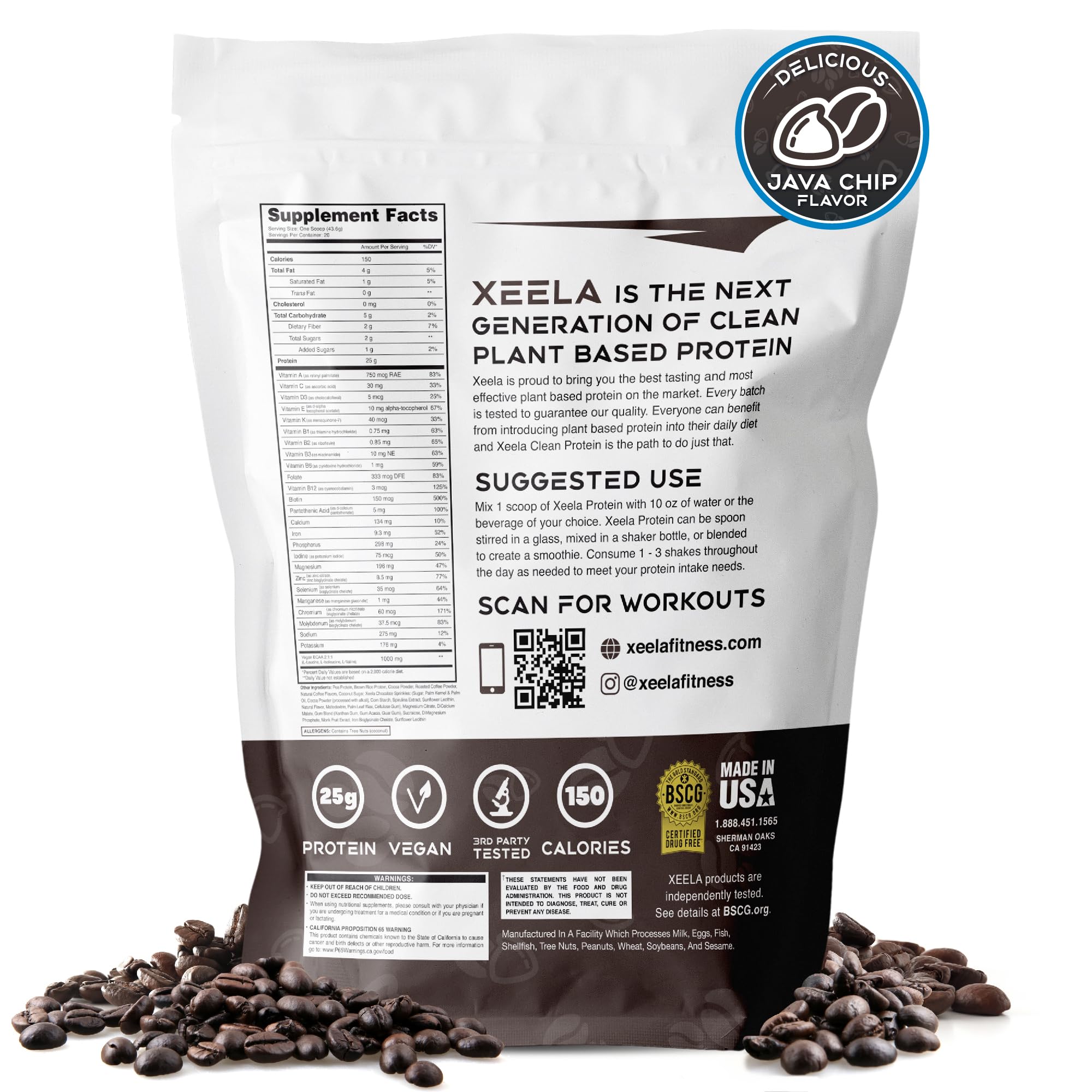 XEELA Plant Based Vegan Protein Powder - Independently Tested - 25g High Protein XEELAAu supplements