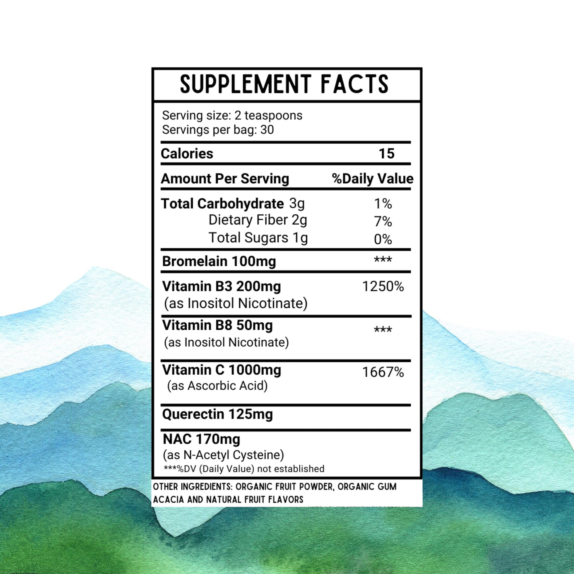 Revitalize Wellness Organic Seasonal Defense Powder Formerly Allergy Defense | Bromelain, Vitamin B3, Vitamin C, Quercetin, and NAC | No Sugar Added | Fruit Punch Flavor | 30 Servings Revitalize WellnessAu supplements