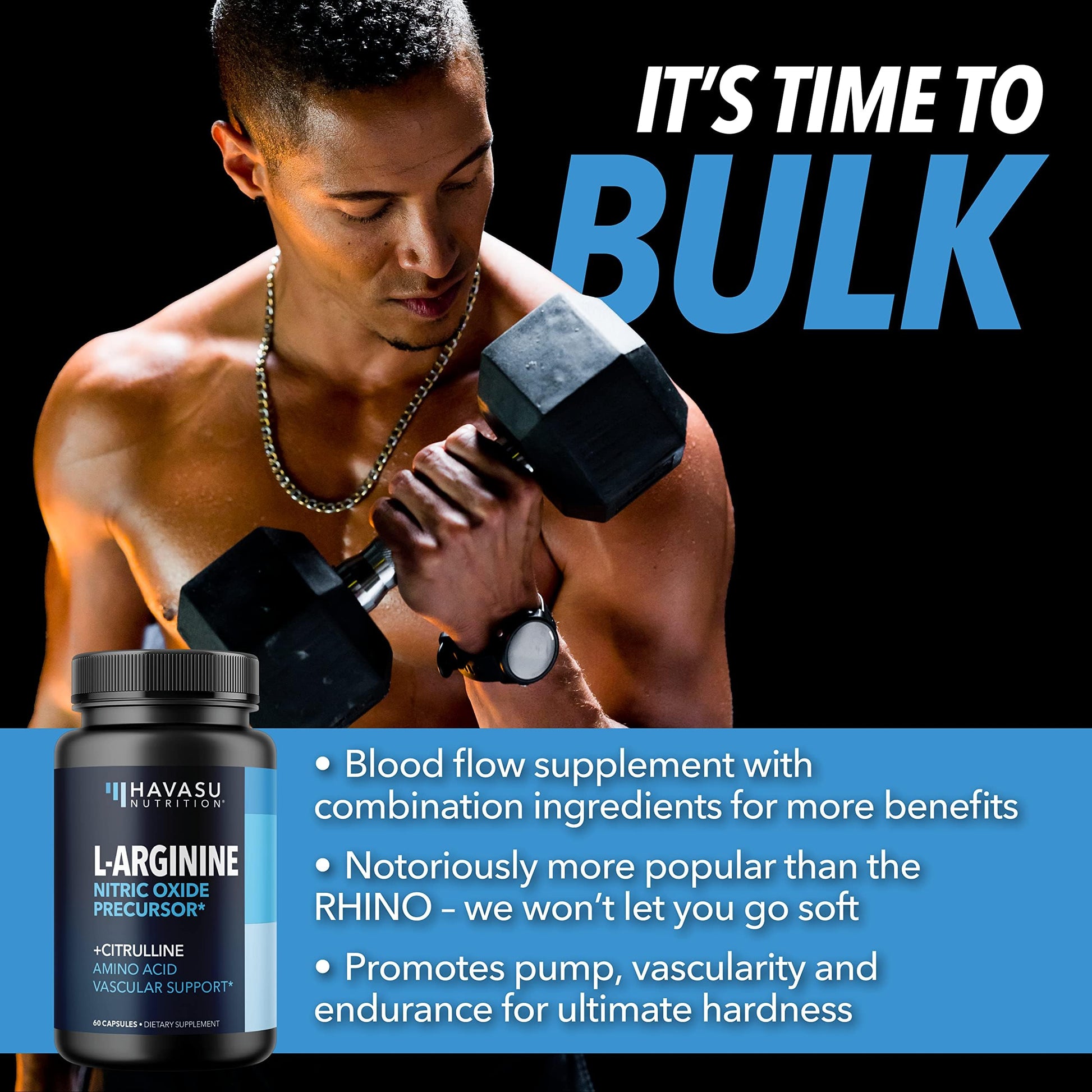 Extra Strength L Arginine - 1200mg Nitric Oxide Supplement for Muscle HAVASU NUTRITIONUS supplements