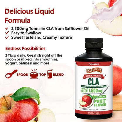 Barlean's Fresh Apple with 1,500 mg of Tonalin CLA - Gluten-Free, Vegan, Kosher Barlean'sUS supplements