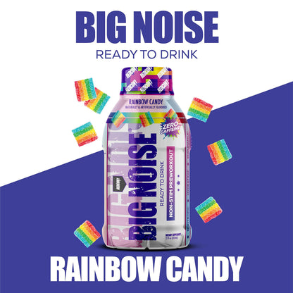 REDCON1 Big Noise RTD Pre Workout Drink, Rainbow Candy - Caffeine-Free Ready-to-Drink REDCON1US supplements