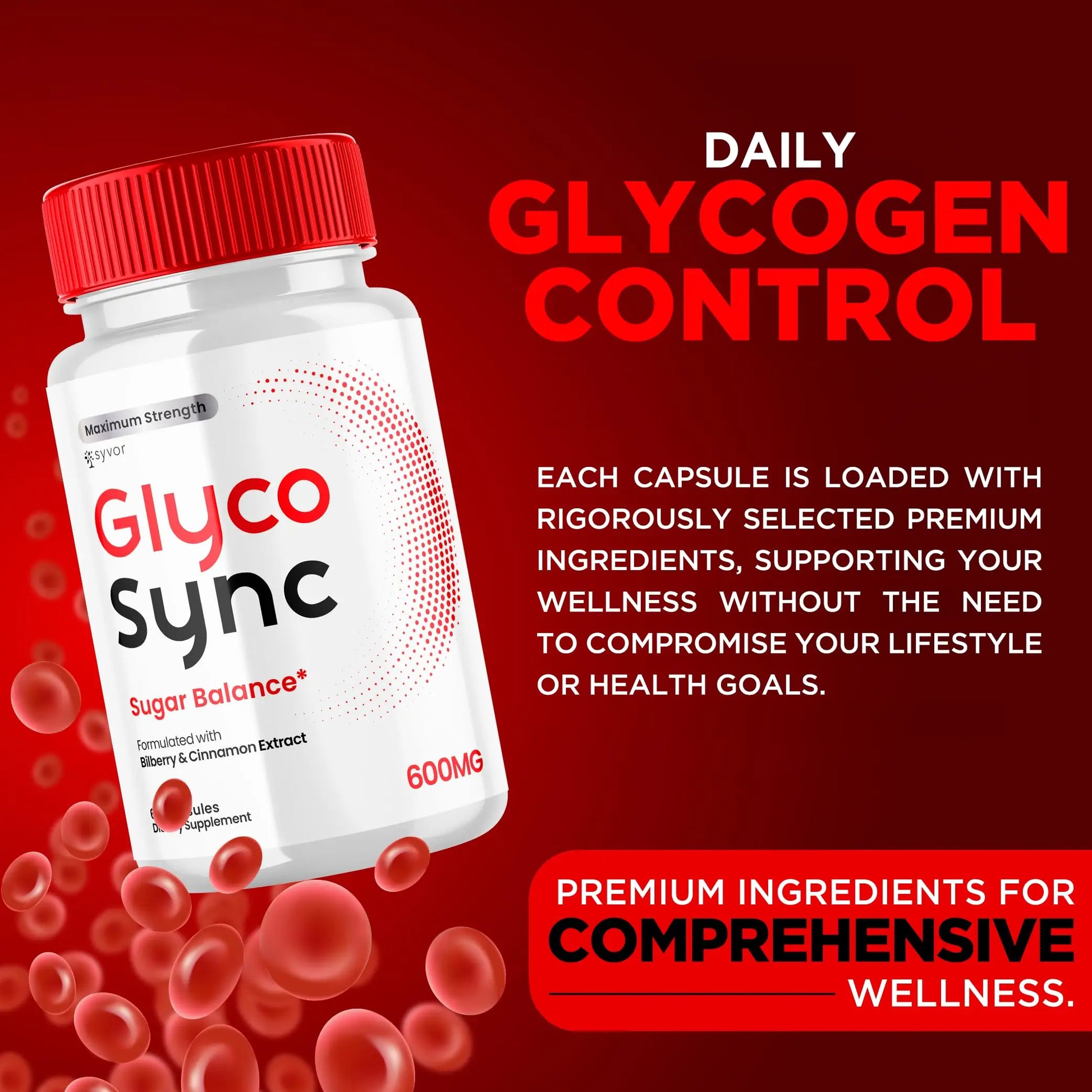 (2 Pack) Glyco Sync Capsules, Official Glyco Sync Balance Pills with All Natural Ingredients, Advanced Formula GlycoSync Joint Health and Wellness Support Max Strength for Men & Women (120 Capsules) Syvornz supplements