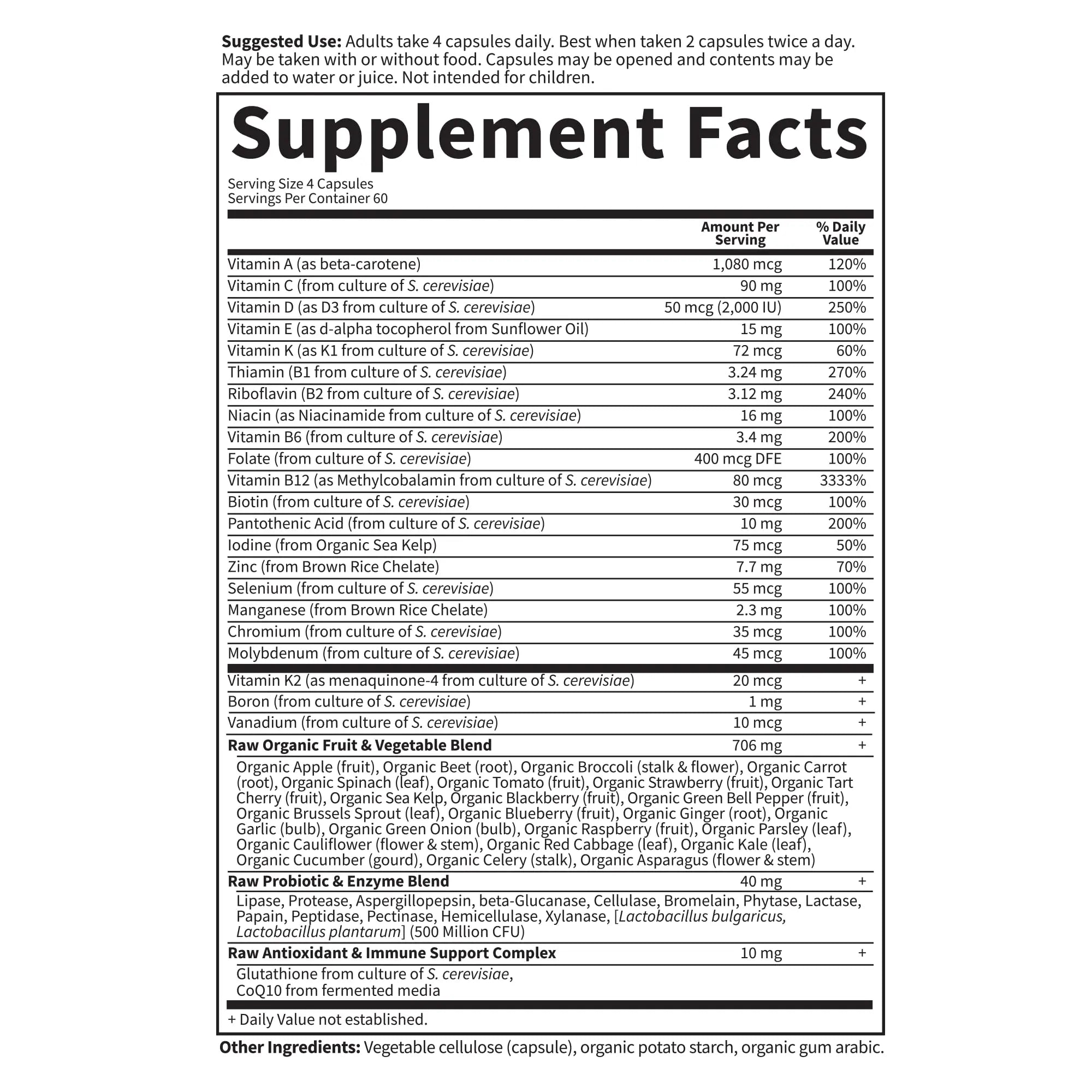 Garden of Life Vitamin Code Multivitamin for Women 50 & Over, B Vitamins, A, C, D3, E & K, CoQ10, Probiotics & Enzymes Garden of LifeAu supplements