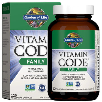Garden of Life Multivitamin for Women, Men & Kids Age 6 and up, Vitamin Code Family Multi - 120 Vegetarian Capsules, Whole Food Vitamins Garden of LifeAu supplements