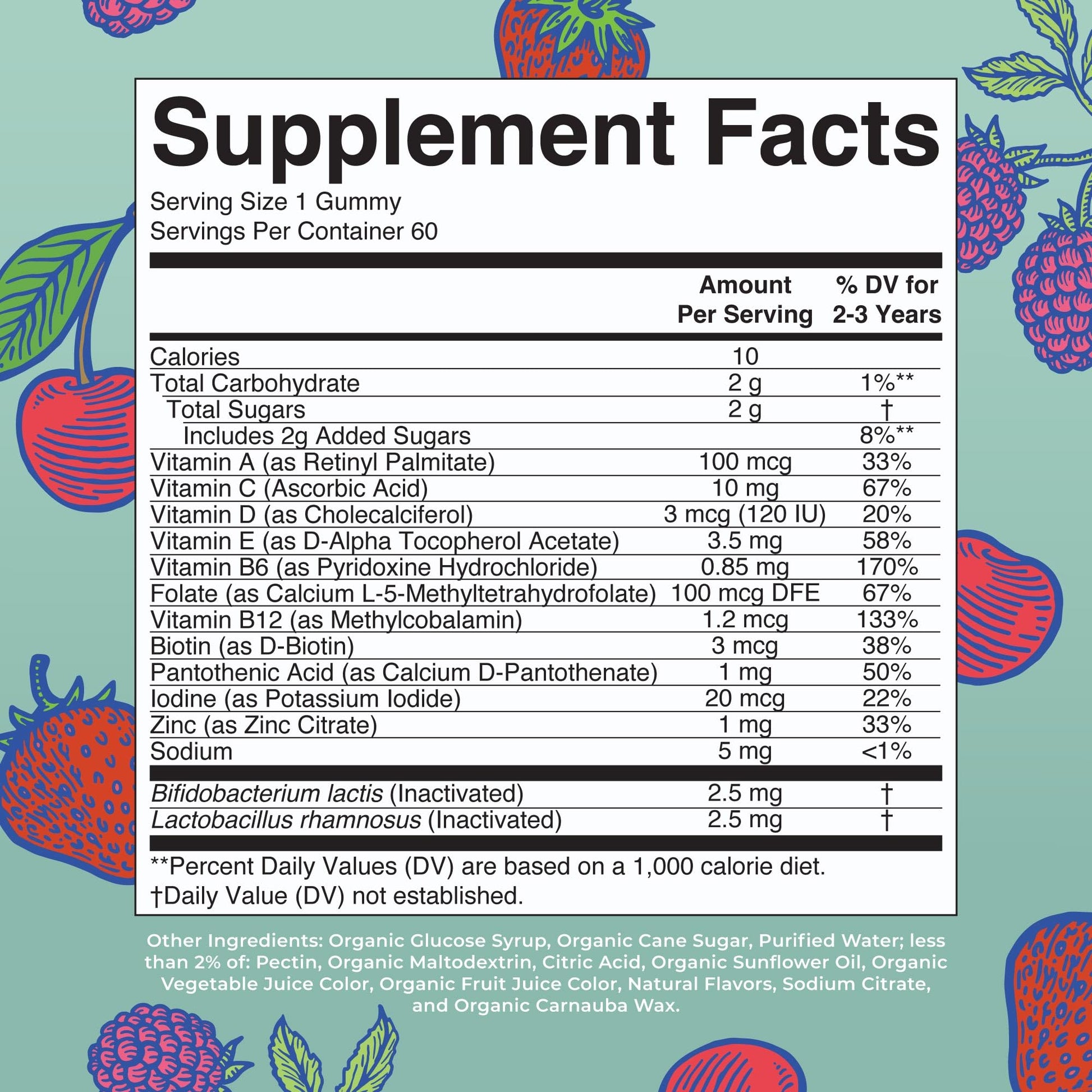 MaryRuth Organics Toddler Multivitamin Gummies + Postbiotics | USDA Organic | Vitamins for Kids Ages 2+ | Immune Support | Vitamin C | Vitamin D3 | Vitamin A | Zinc | Vegan | Non-GMO | 60 Servings MARYRUTH'SAu supplements