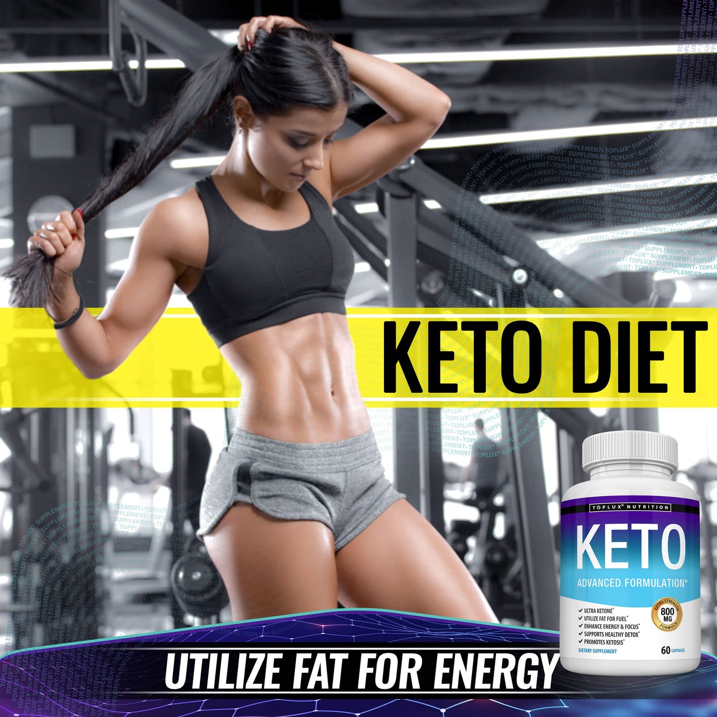 Toplux Keto Pills Ketosis Diet - Natural Ketosis Using Ketone & Ketogenic Diet, Support TopluxUS supplements