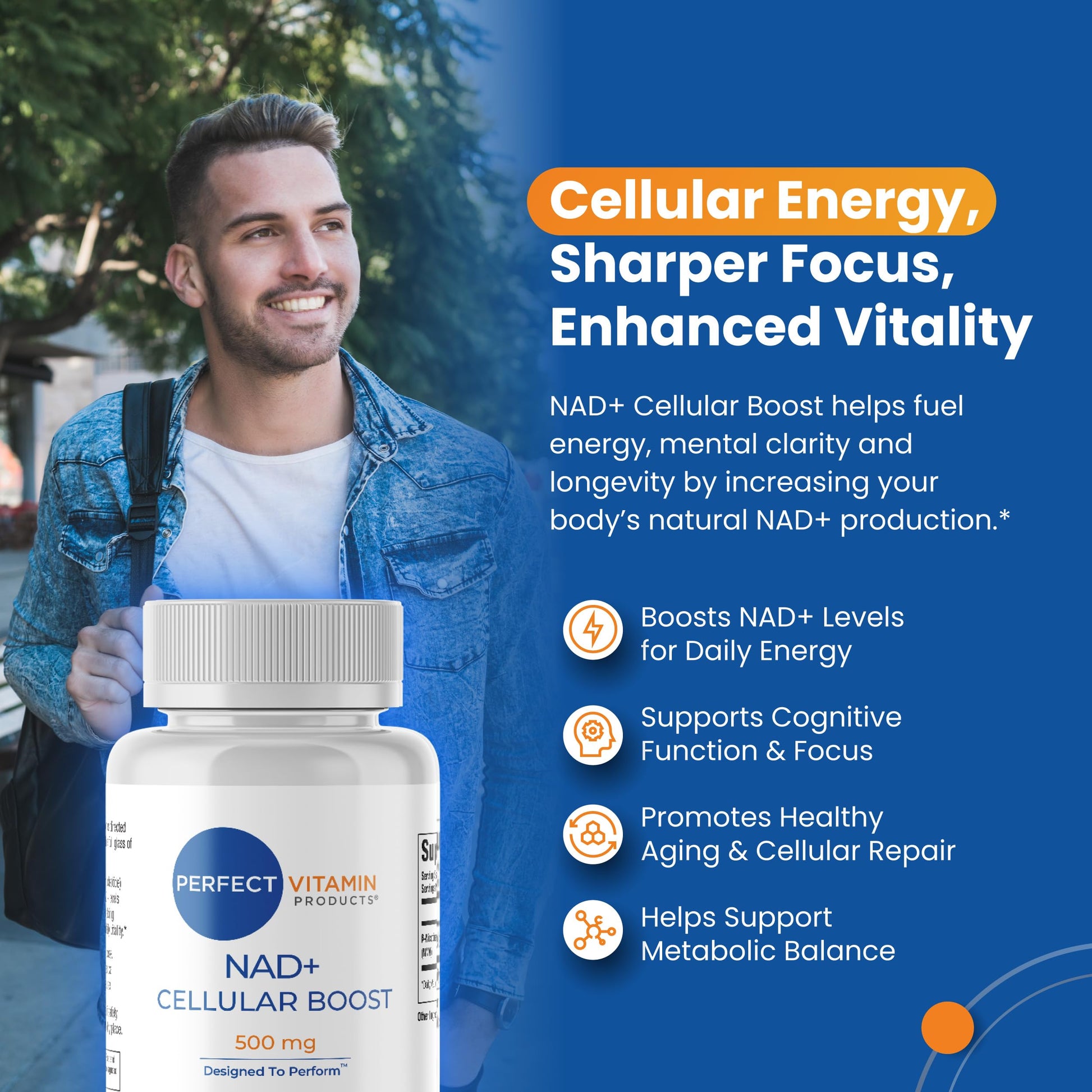 Perfect Vitamin Products NAD+ Cellular Boost – 500mg NMN Supplement for NAD+ Support, Cellular Energy, Brain Clarity & Anti-Aging – Longevity & Recovery Support – 90 Vegan Capsules (30 Servings) Perfect Vitamin ProductsAu supplements