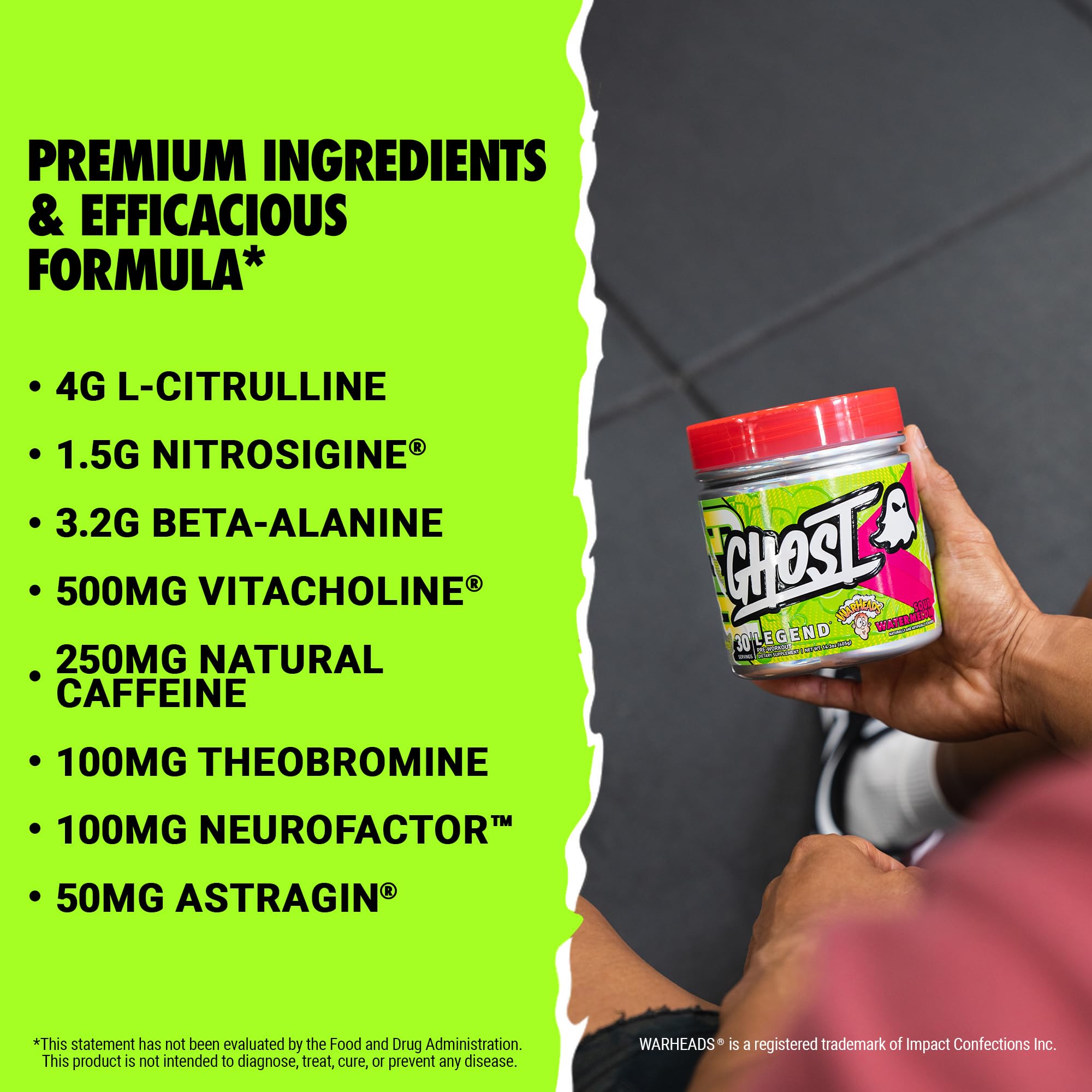 GHOST Legend V3 Pre-Workout Powder, Warheads Sour Watermelon - 30 Servings – Pre GHOSTAu supplements