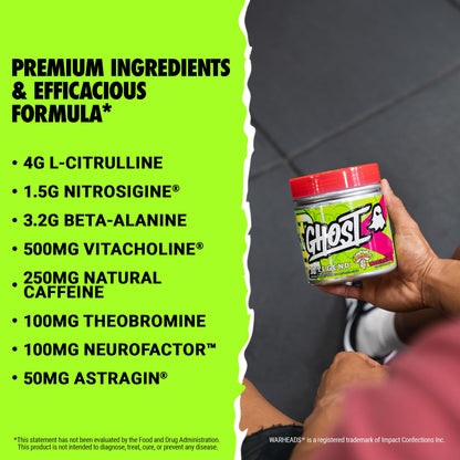 GHOST Legend V3 Pre-Workout Powder, Warheads Sour Watermelon - 30 Servings – Pre GHOSTUS supplements