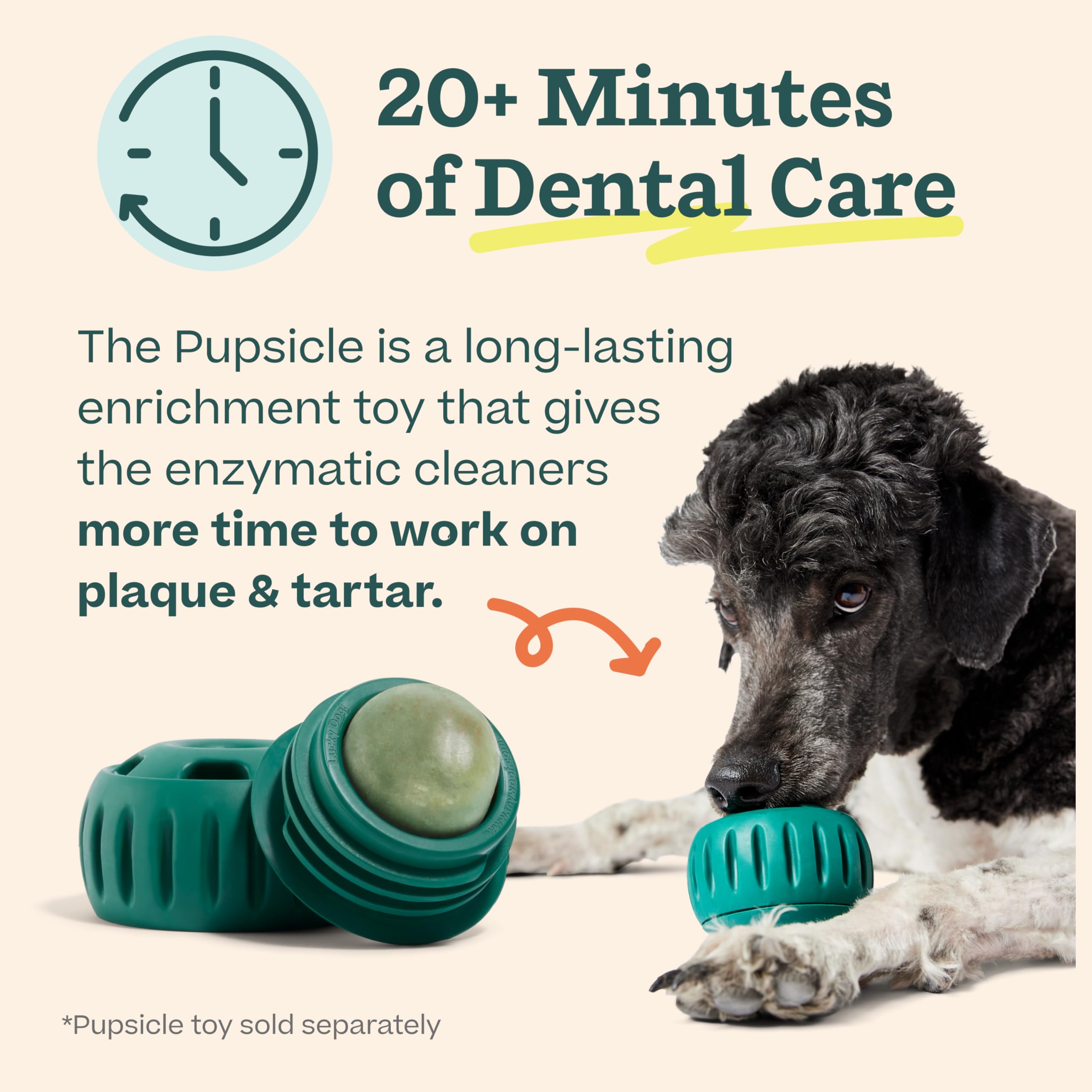 Woof Doggy Dental Pupsicle Mix - Dog Teeth Cleaning Powder for The Pupsicle - Long Lasting Postbiotic Dental Enzyme Mix to Support Oral Health for Dogs WOOFAu supplements