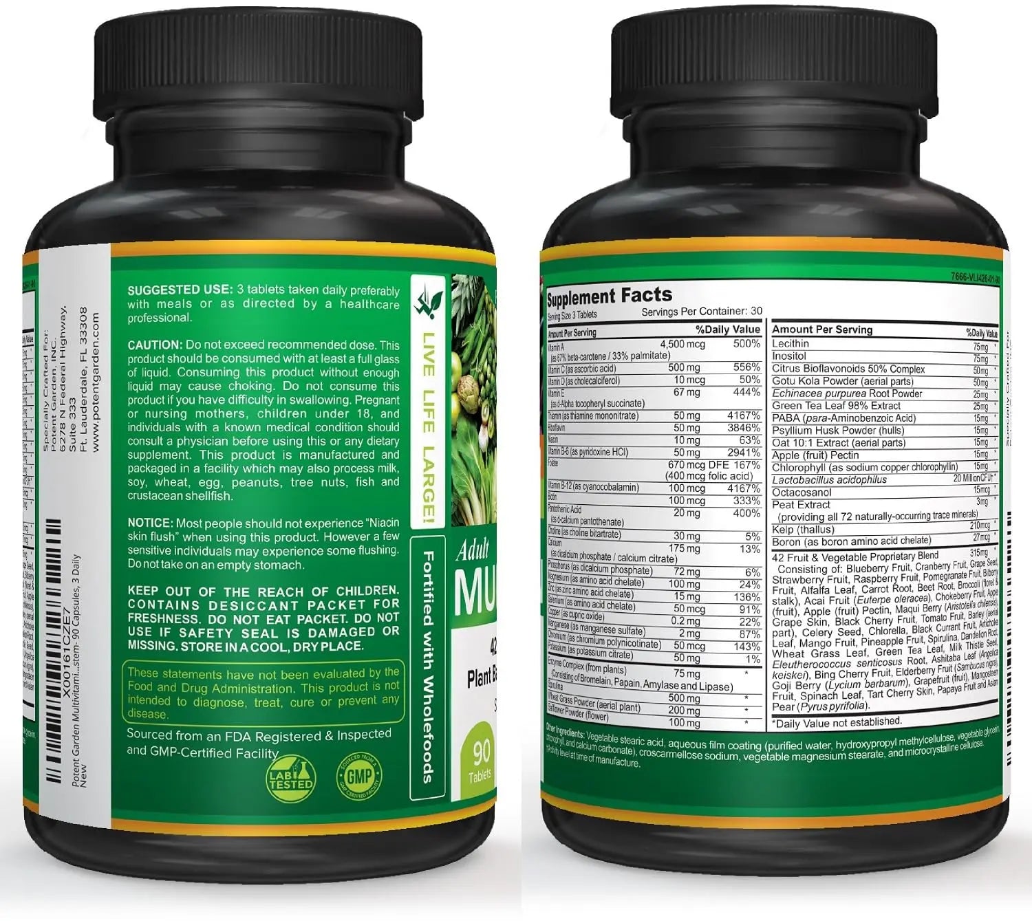 Potent Garden Daily Nutrition Bundle – Superfood Greens + Multivitamin Potent Gardennz supplements