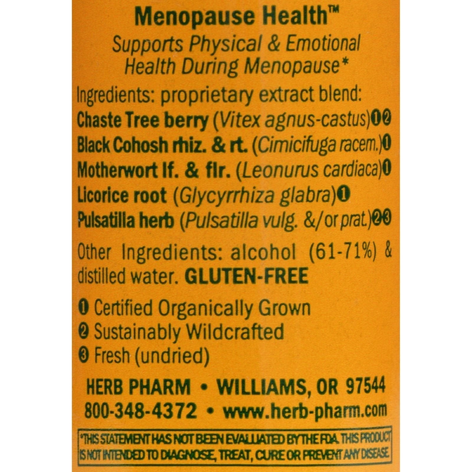Herb Pharm Menopause Health Liquid Herbal Formula for Physical and Emotional Support - 1 Ounce Herb PharmAu supplements