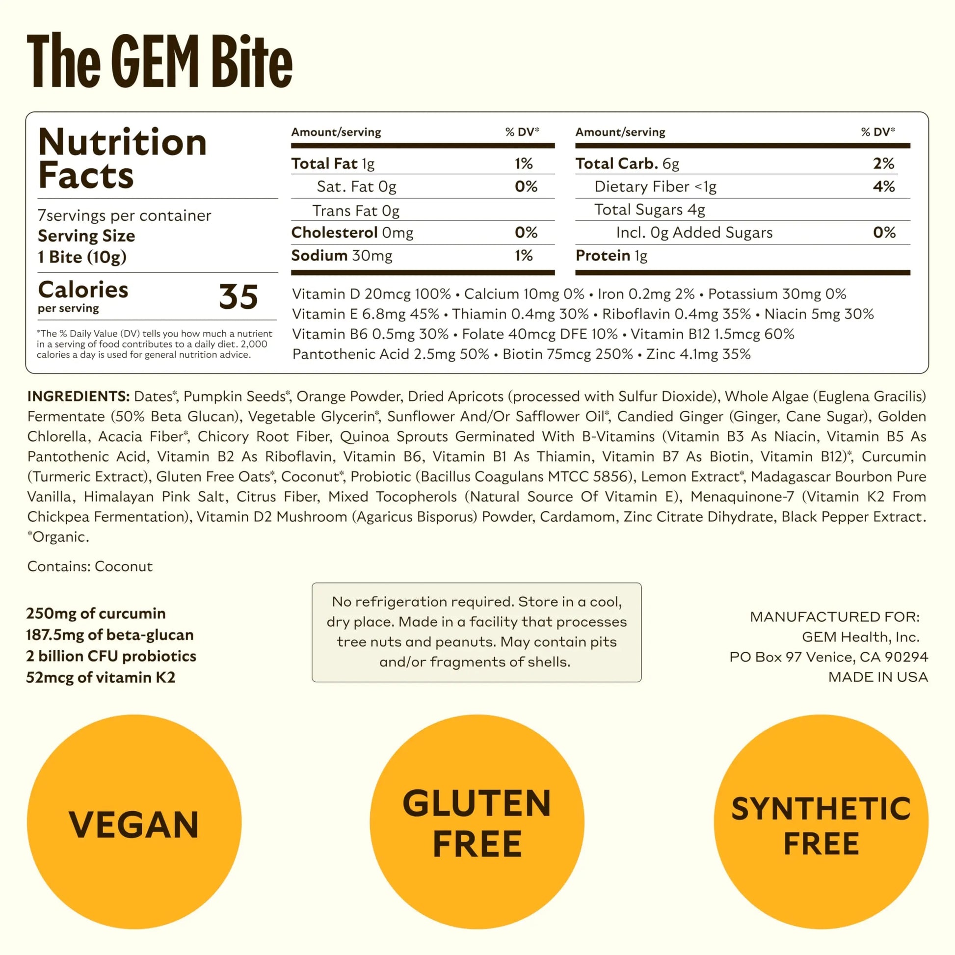 GEM Daily Superfood and Energy Support for Women & Men, Natural Whole Foods with Essential 20+ Whole-Food Vitamins, Minerals GEMAu supplements