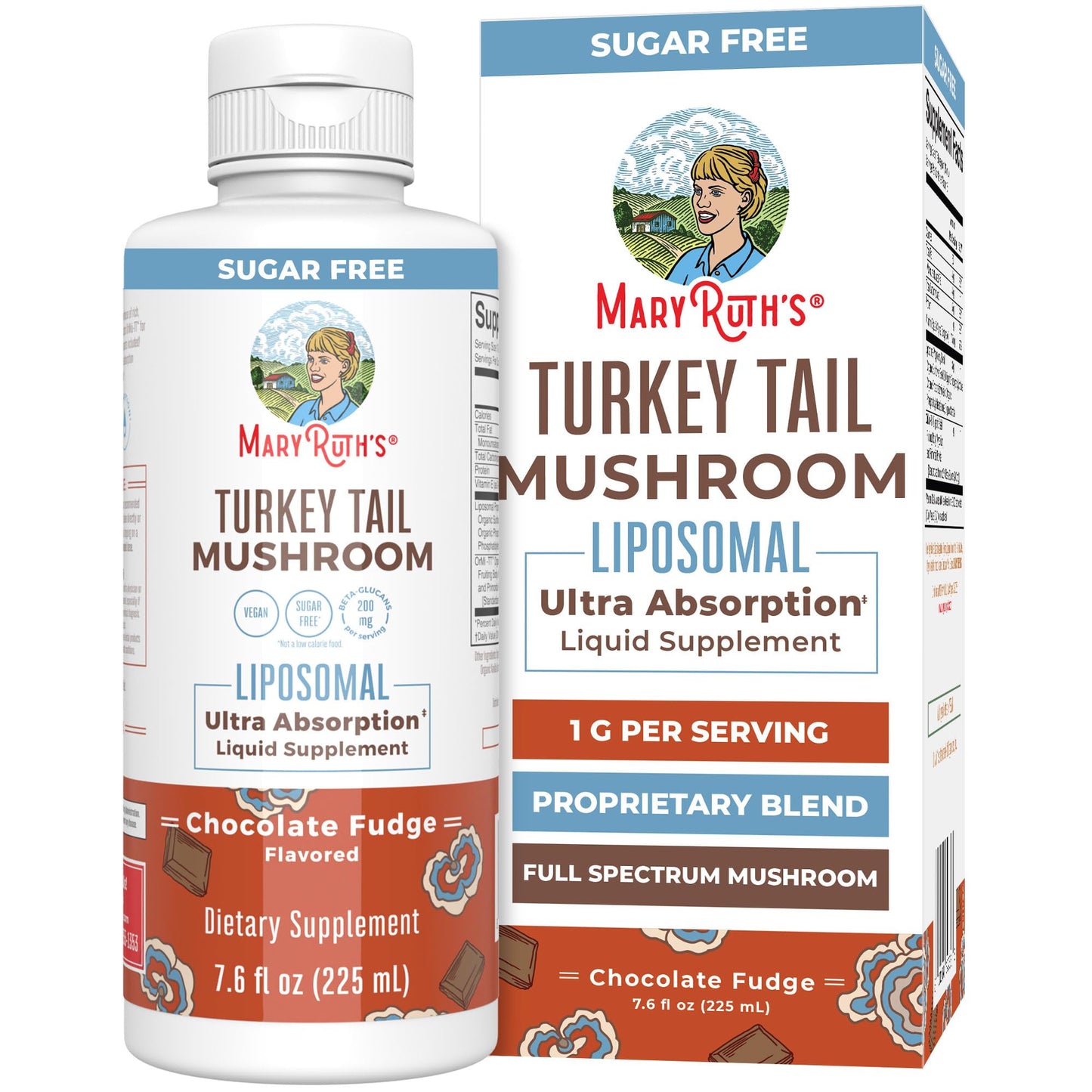 MaryRuth Organics Turkey Tail Mushroom Supplement | Ultra Absorption Liposomal | Full Spectrum | 200mg Beta-Glucans Per Serving | Vegan | 7.6 oz | 15 Servings MARYRUTH'SUS supplements