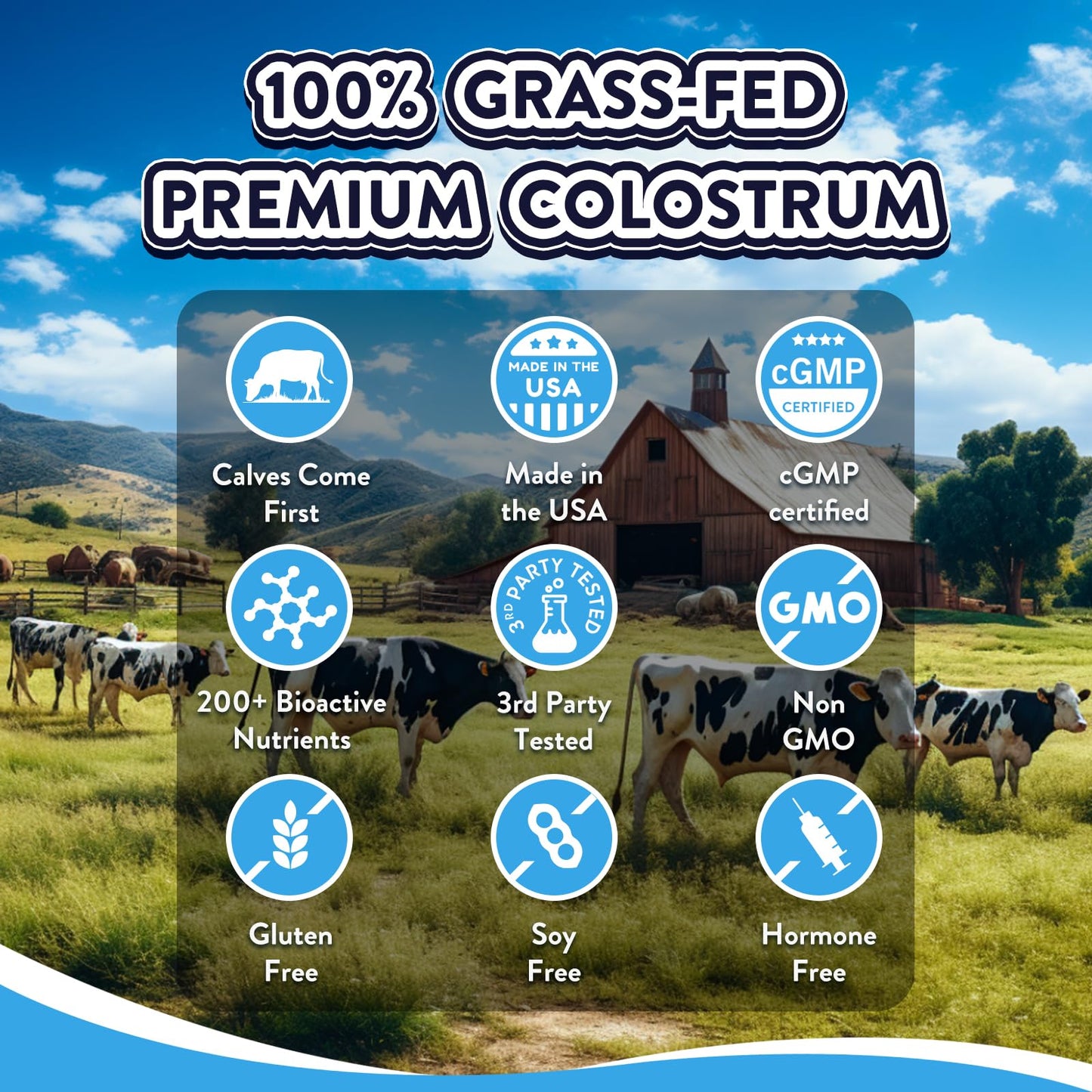 Equip Foods Core Colostrum - 100% Grass Fed Colostrum Powder 3,000mg, 40% IgG EquipUS supplements
