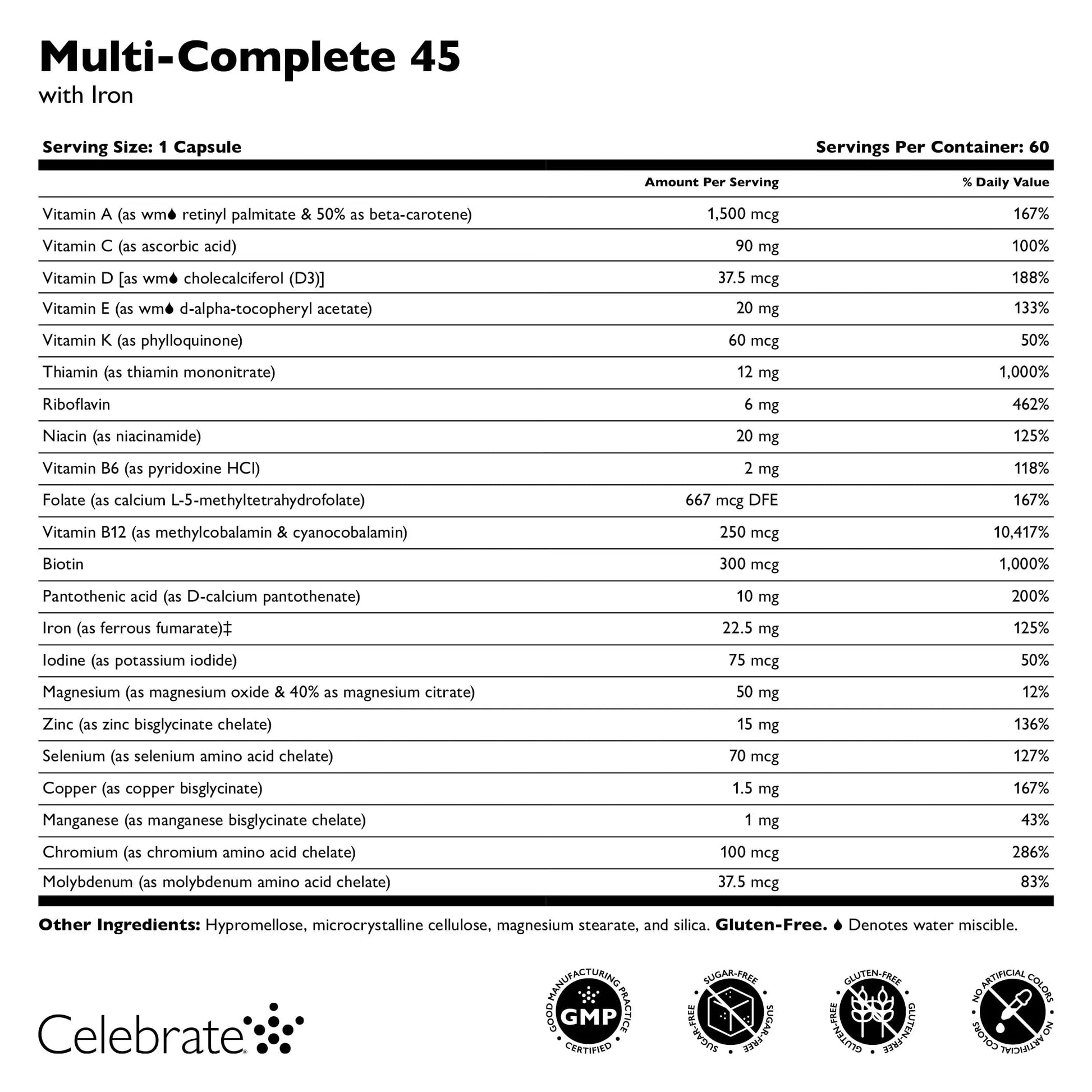 Celebrate Vitamins Multi-Complete | Bariatric Multivitamin with 45 mg Iron—Daily Essential Vitamins & Minerals Celebrate Bariatric SupplementsAu supplements
