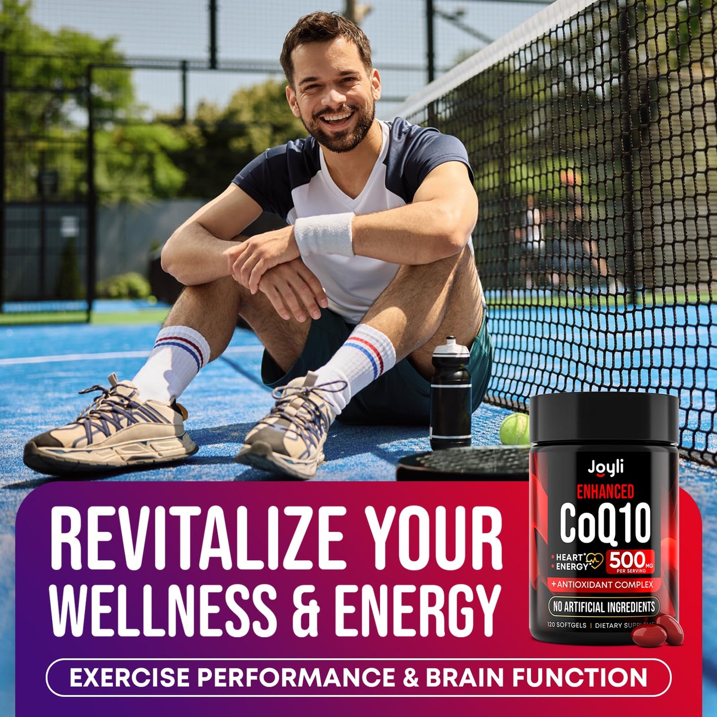 CoQ10 500mg + Magnesium Glycinate Gummies Bundle – High Absorption Coenzyme Q10 120 Softgels & 60 Sugar-Free Sleep Gummies – Heart, Energy & Mood Support – Enhanced Formula, USA Made JOYLI NutritionUS supplements