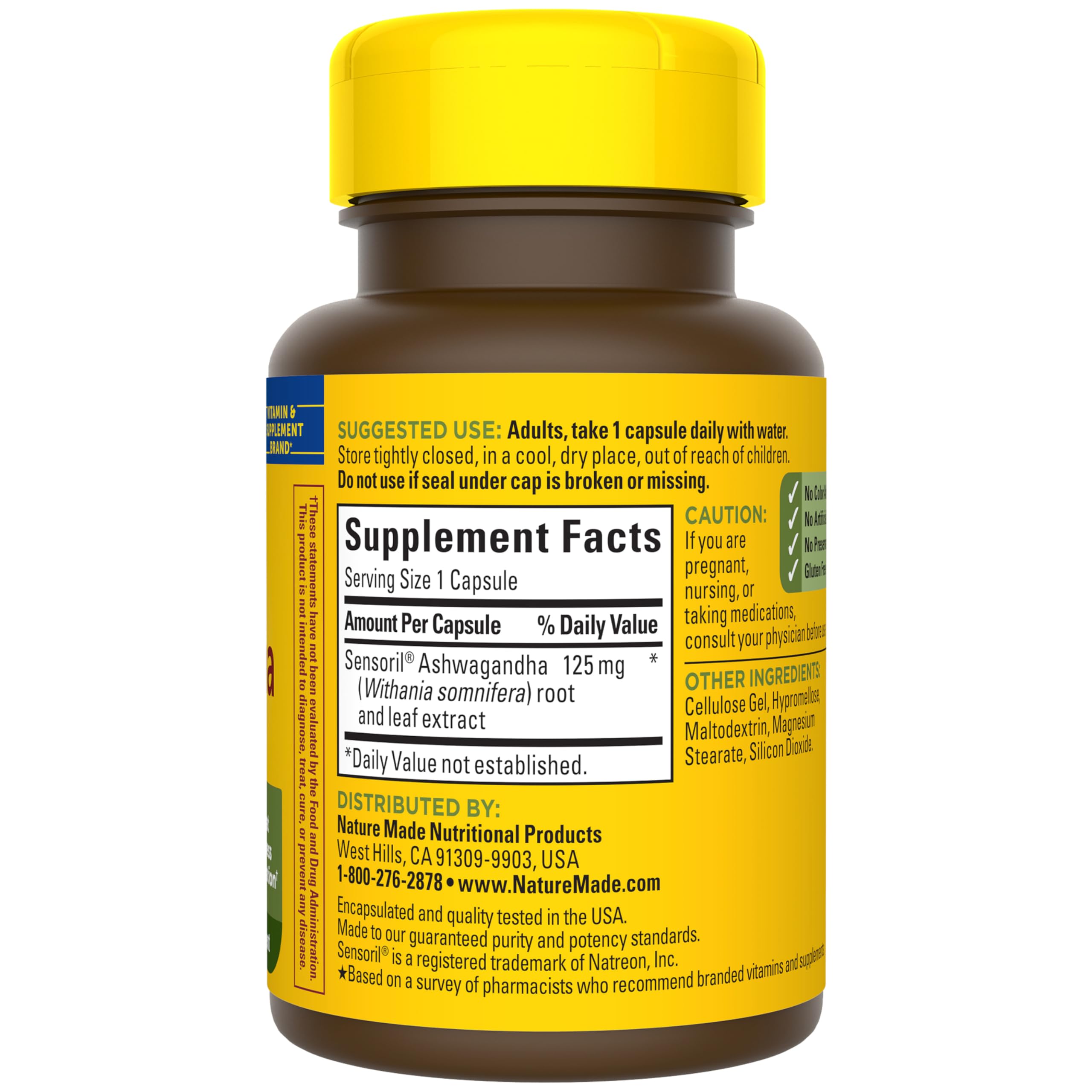 Nature Made Ashwagandha Capsules 125mg for Stress Support, Ashwagandha Supplements, 60 Capsules, 60 Day Supply Nature MadeAu supplements