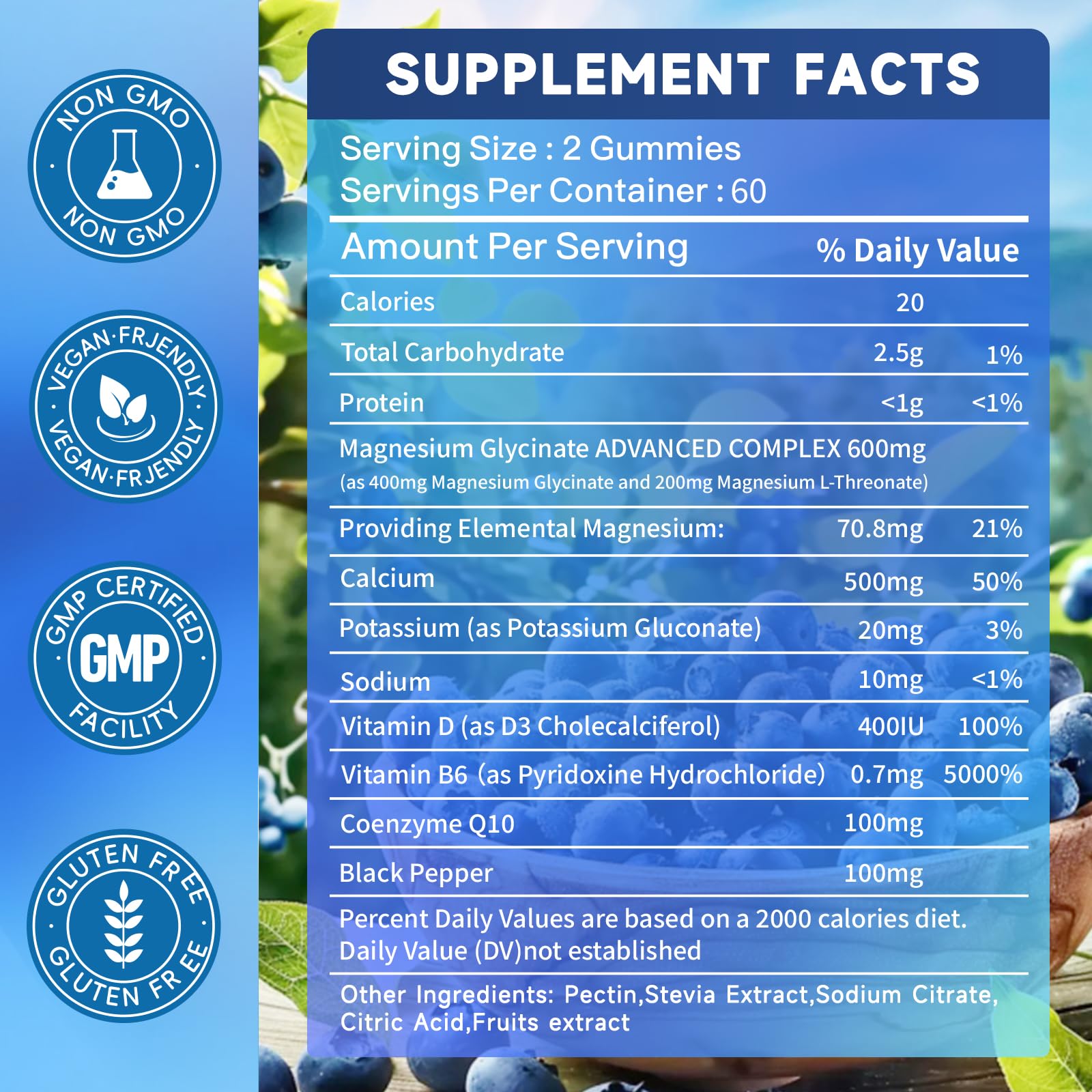 Nedtol Magnesium Glycinate Gummies 600mg, Sugar Free Magnesium Potassium Supplement for Adults with Magnesium L-Threonate, Vitamin D, B6,and CoQ10 for Sleep, Body Support and Relaxation,120 Count NedtolAu supplements