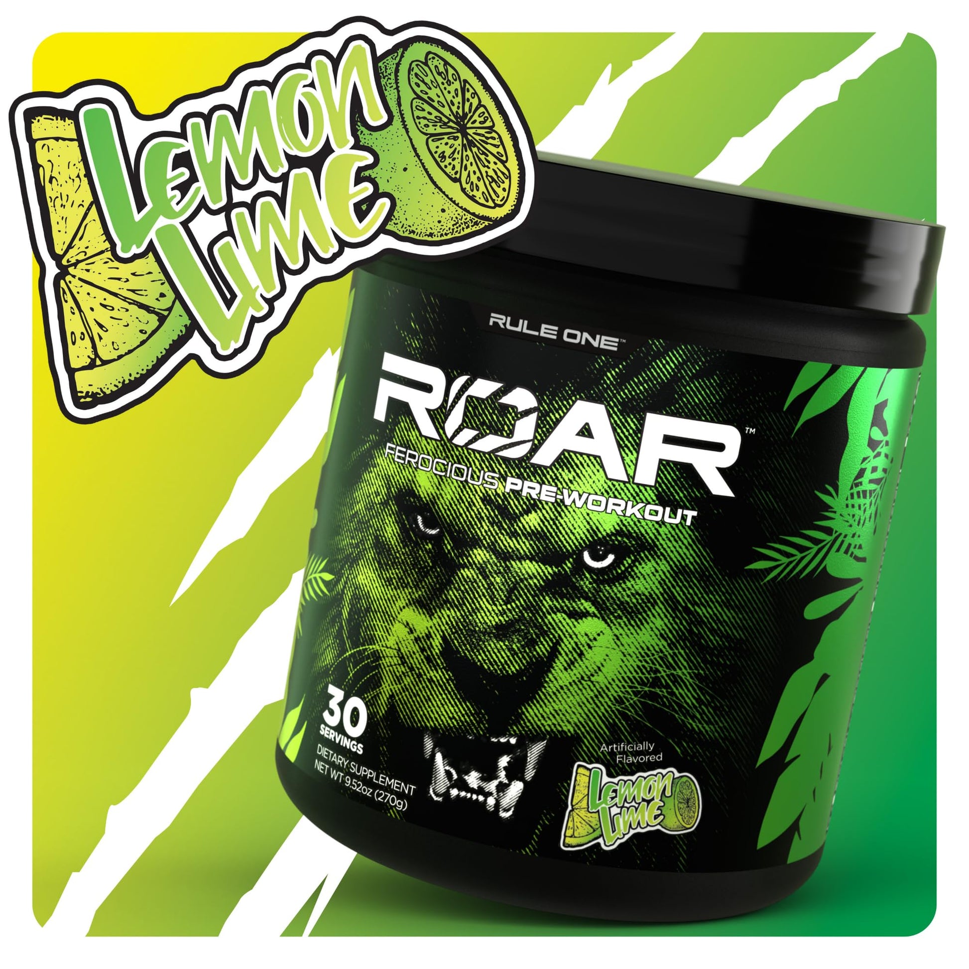 Rule 1 R1 Roar, Lemon Lime - 9.52 oz - Pre-Workout Powder - with Creatine, Beta-Alanine Rule 1 ProteinsAu supplements