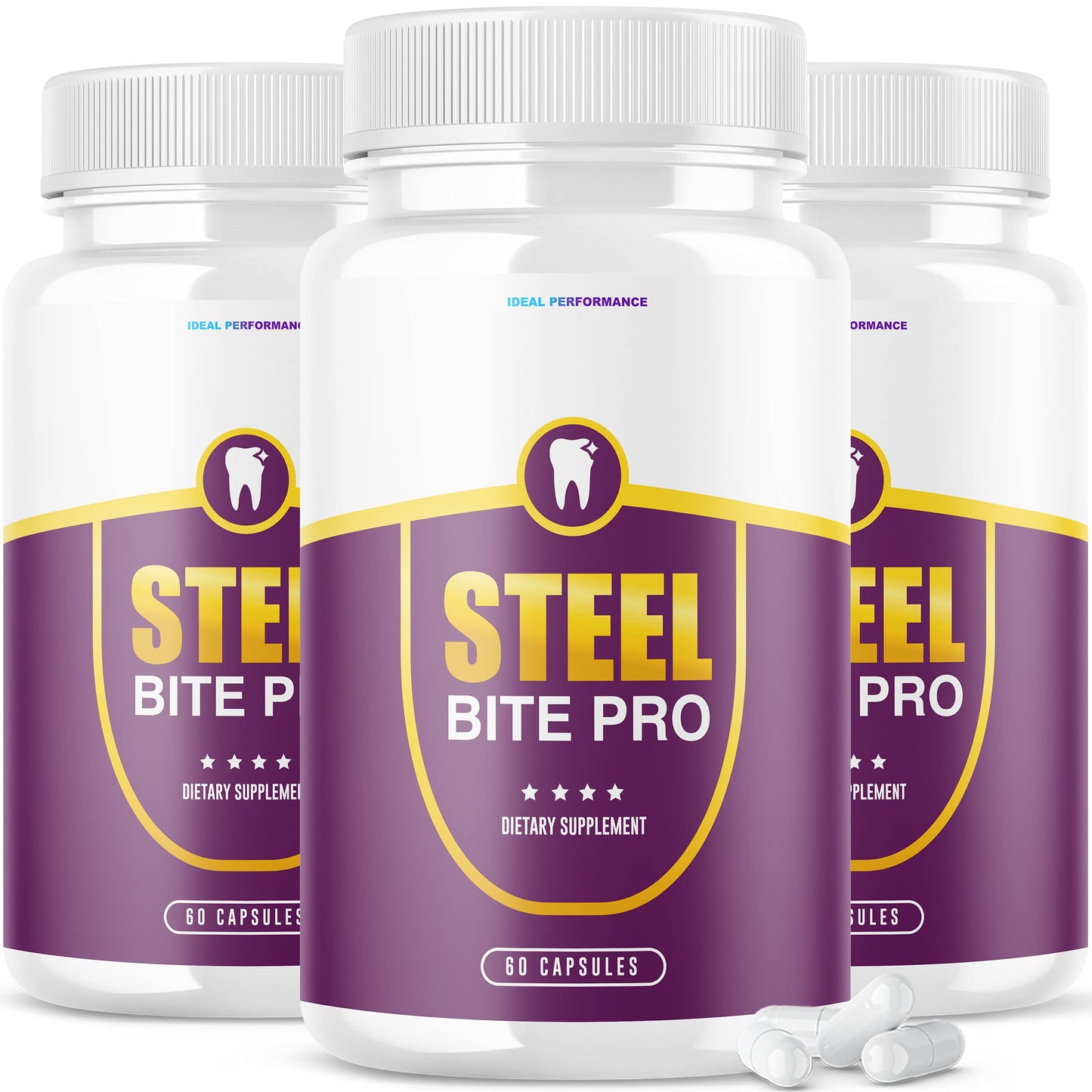 IDEAL PERFORMANCE (3 Pack) Steel Bite Pro Teeth Supplement for Teeth and Gum Repair IDEAL PERFORMANCEUS supplements